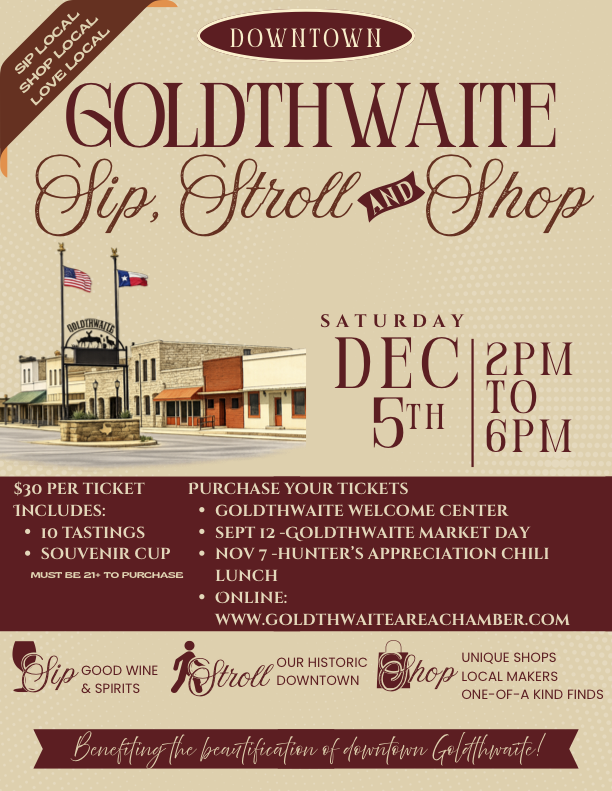 Sip, Stroll, Shop Ticket