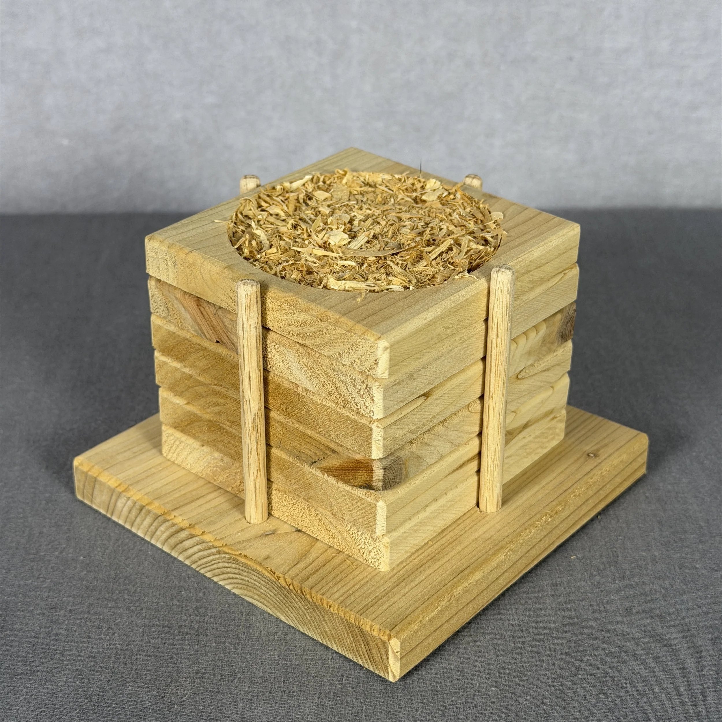 Cedar Coaster Set - With Holder