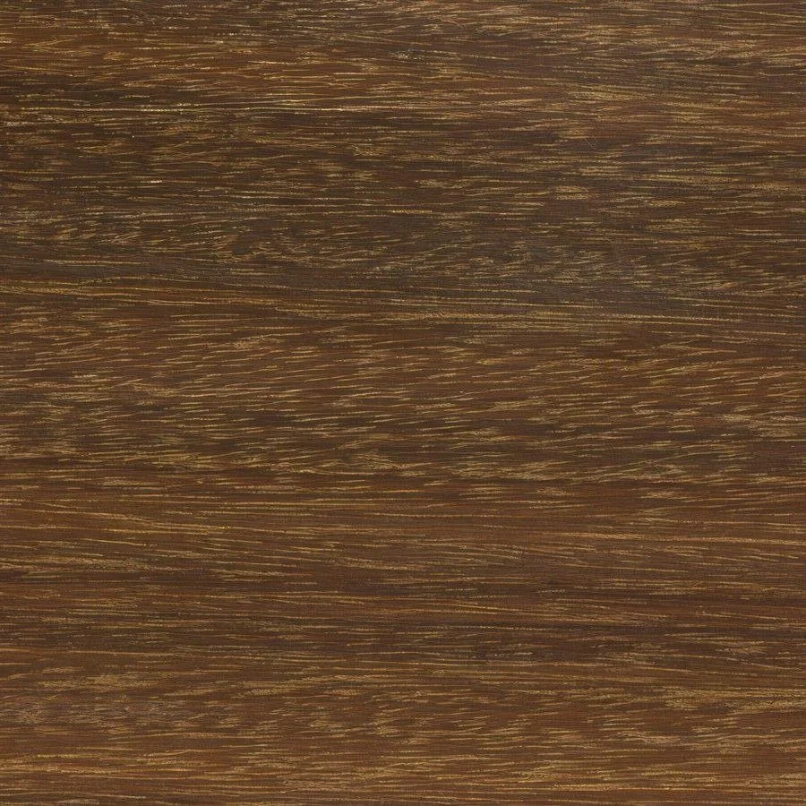Close-up of Ipe wood grain, dark brown with fine golden streaks, known for extreme density.