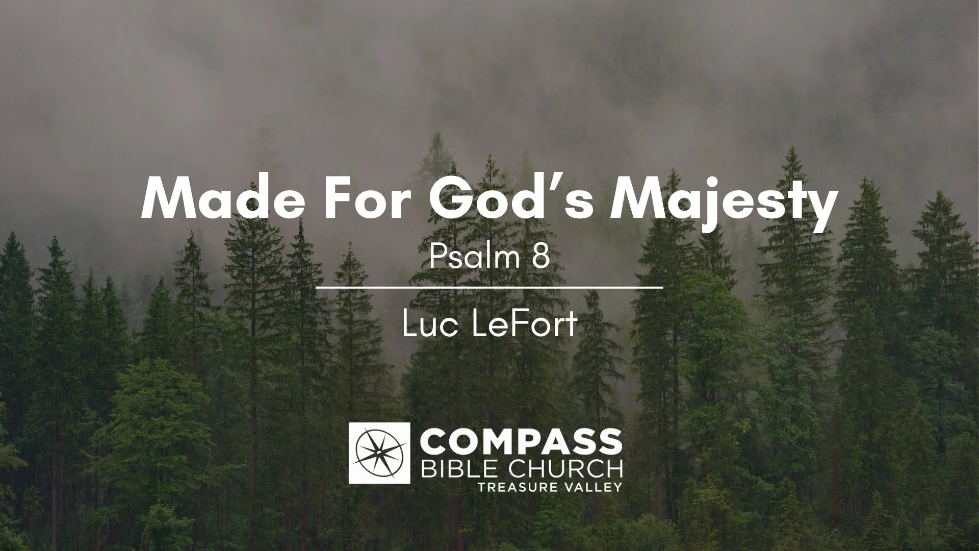 Made For God’s Majesty • Psalm 8