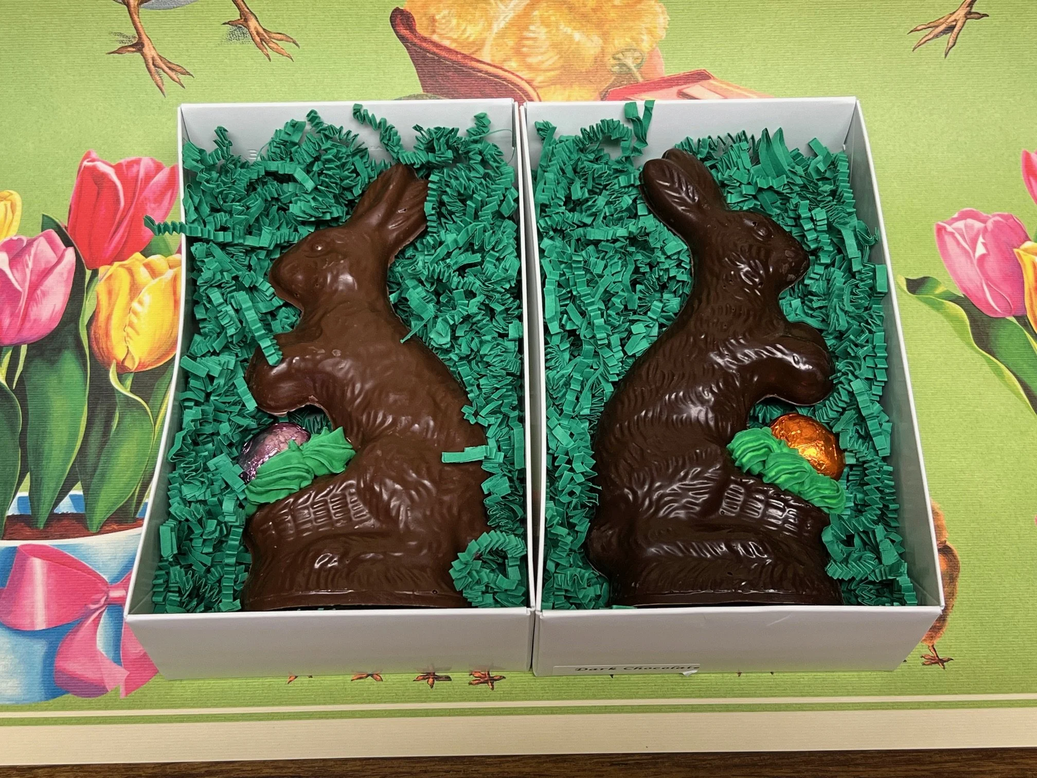 Solid Chocolate Bunny w Basket