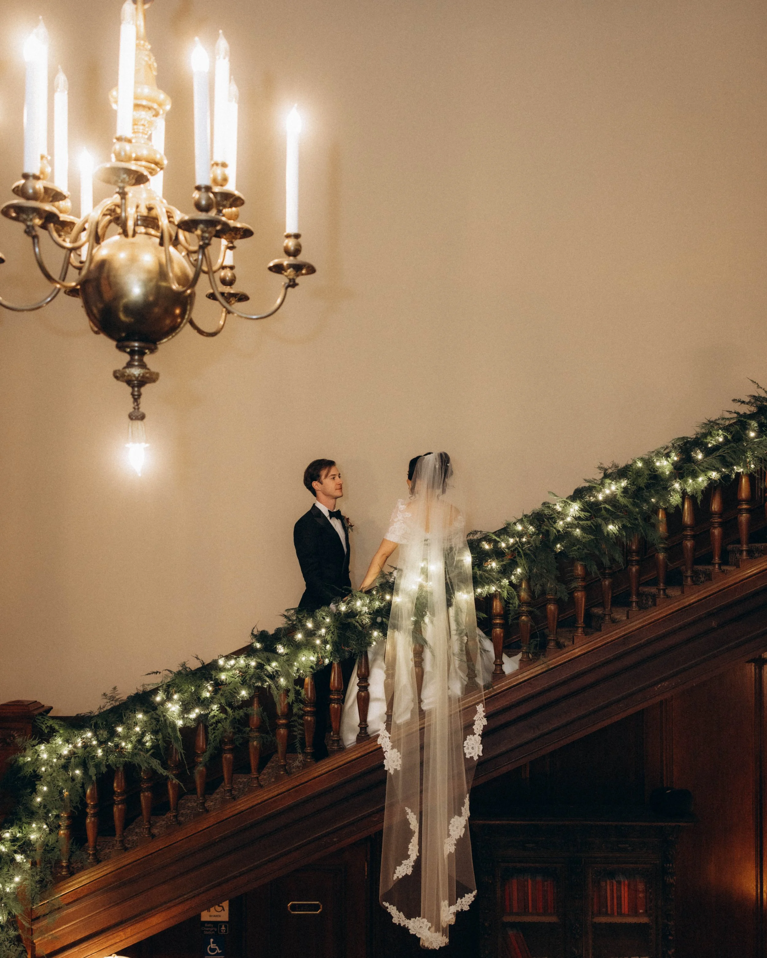 Winter wedding at the Harvard club in Boston, ma