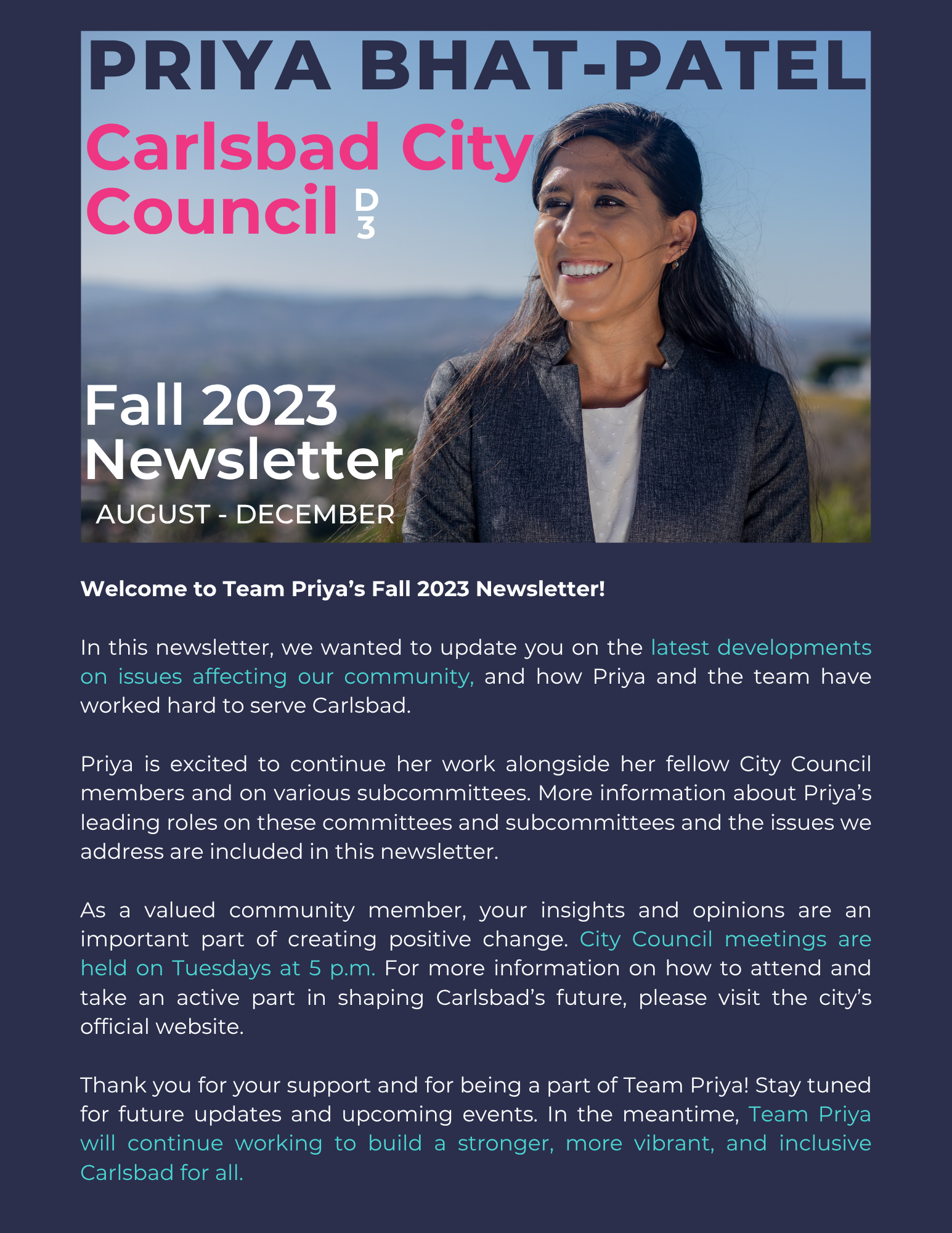 August - November 2023 Newsletter