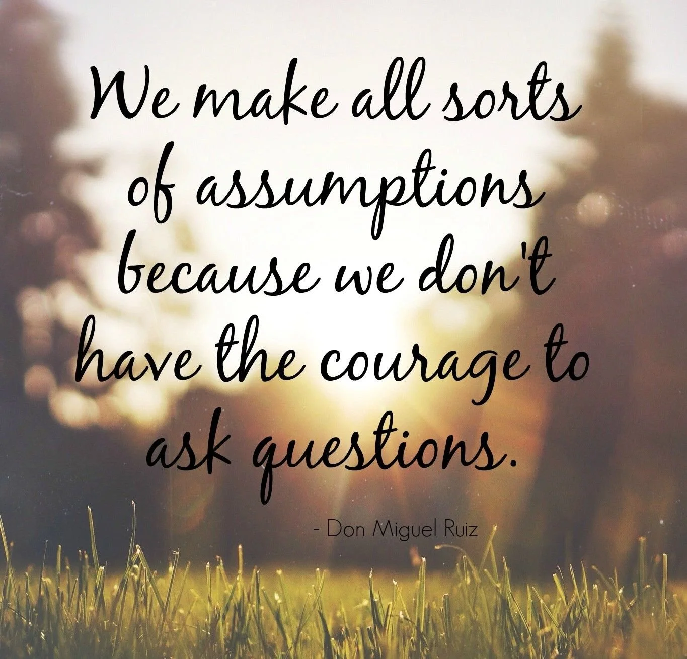 WHEN YOU ASSUME… YOU KNOW WHAT THEY SAY