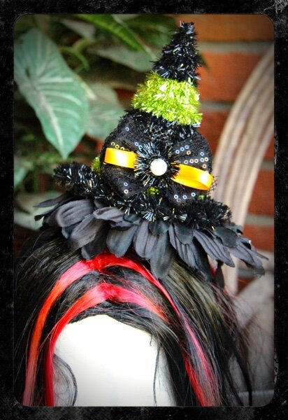 Halloween DIY Mini Witches Hat Headband Tutorial Craft Critique