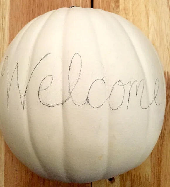 Осенняя поделка из половины тыквы — интересный дверной проект своими руками 6 Half Pumpkin Fall Project Step 1