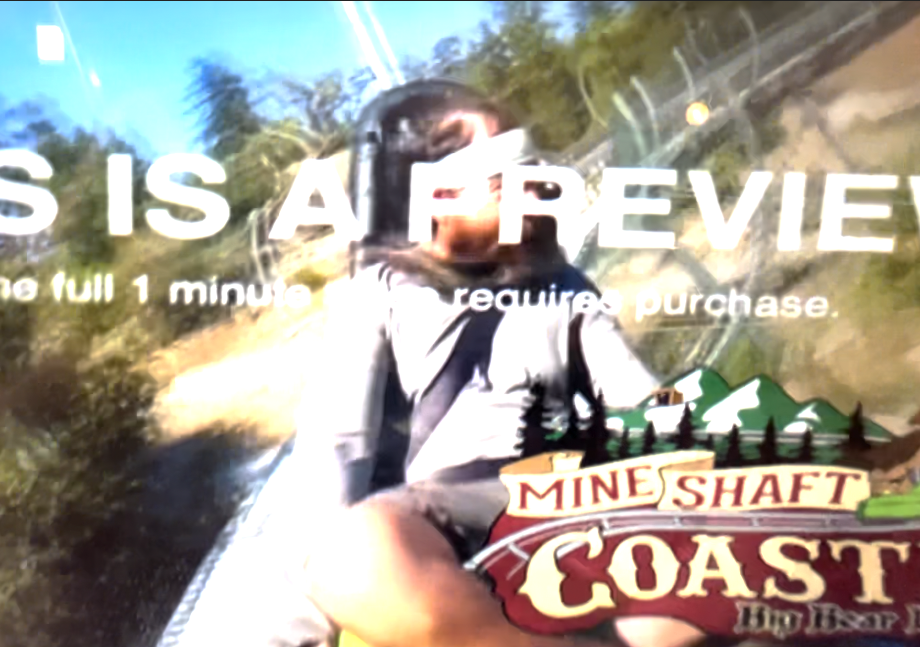 A man speeding down a slide with, This Is A Preview, written on top.