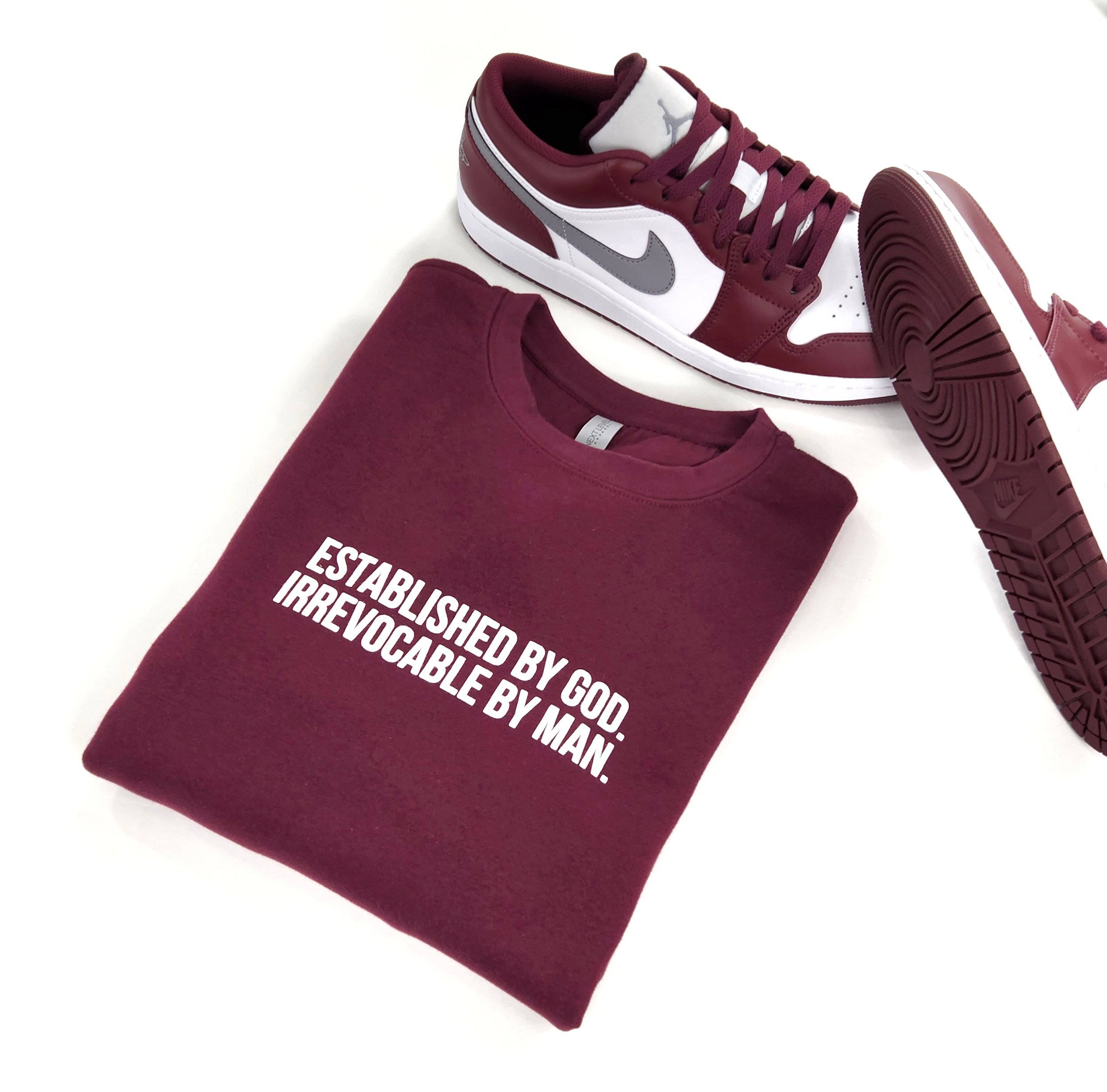 TAGLINE Sweatshirt Folded with Nikes