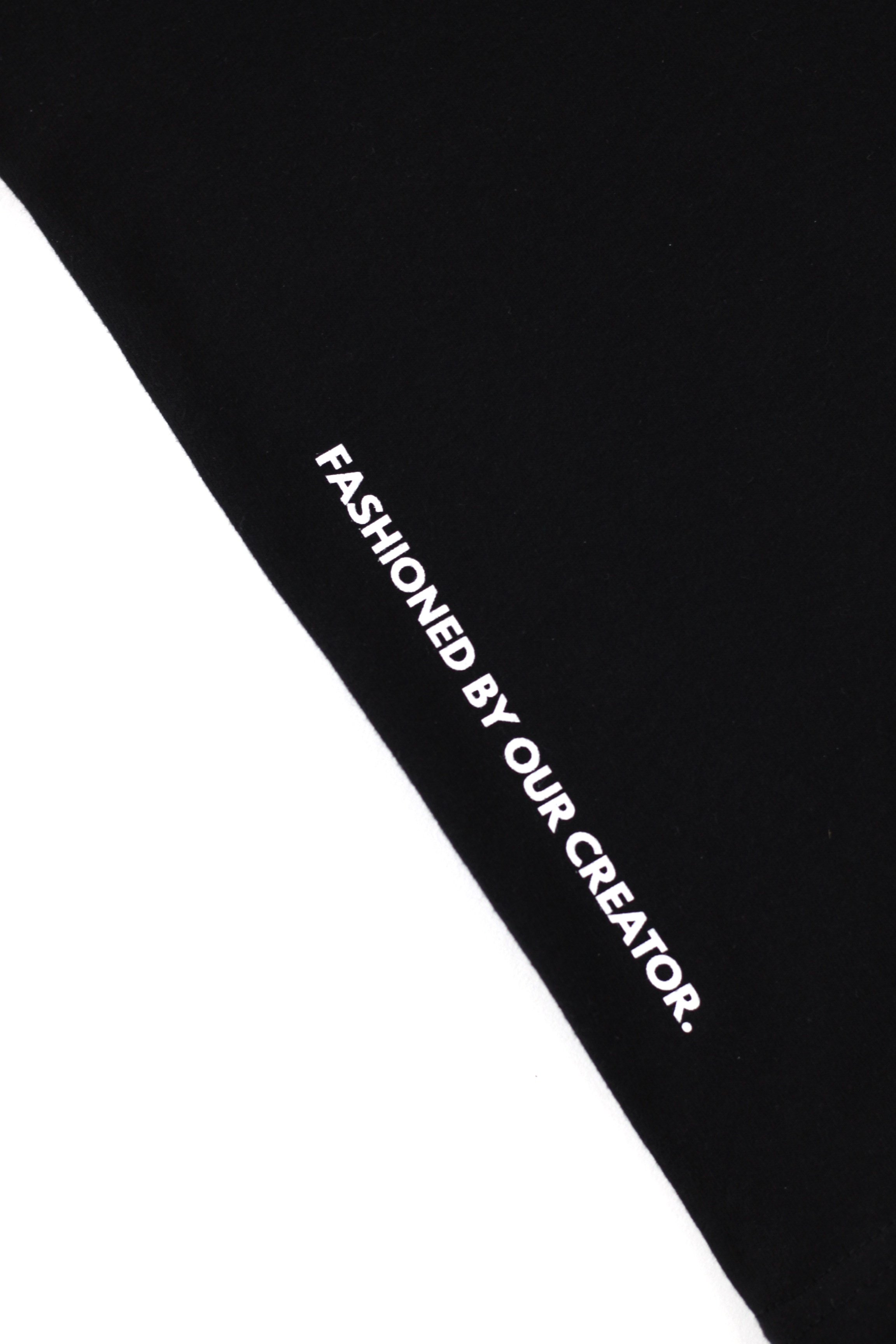 MADE IN HIS IMAGE Black Shirt Hem Print