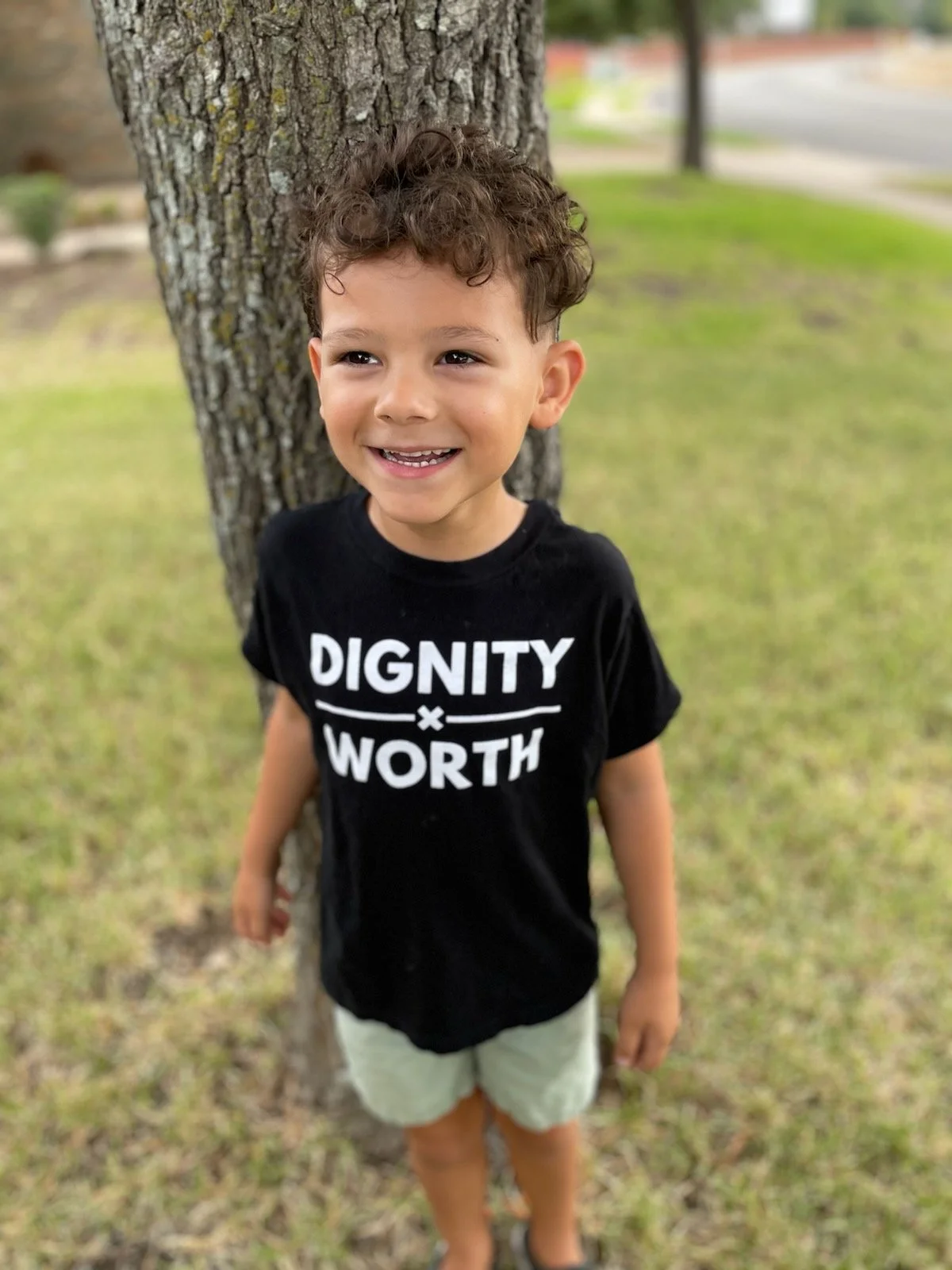 Kid in DIGNITY X WORTH Youth Classic Shirt