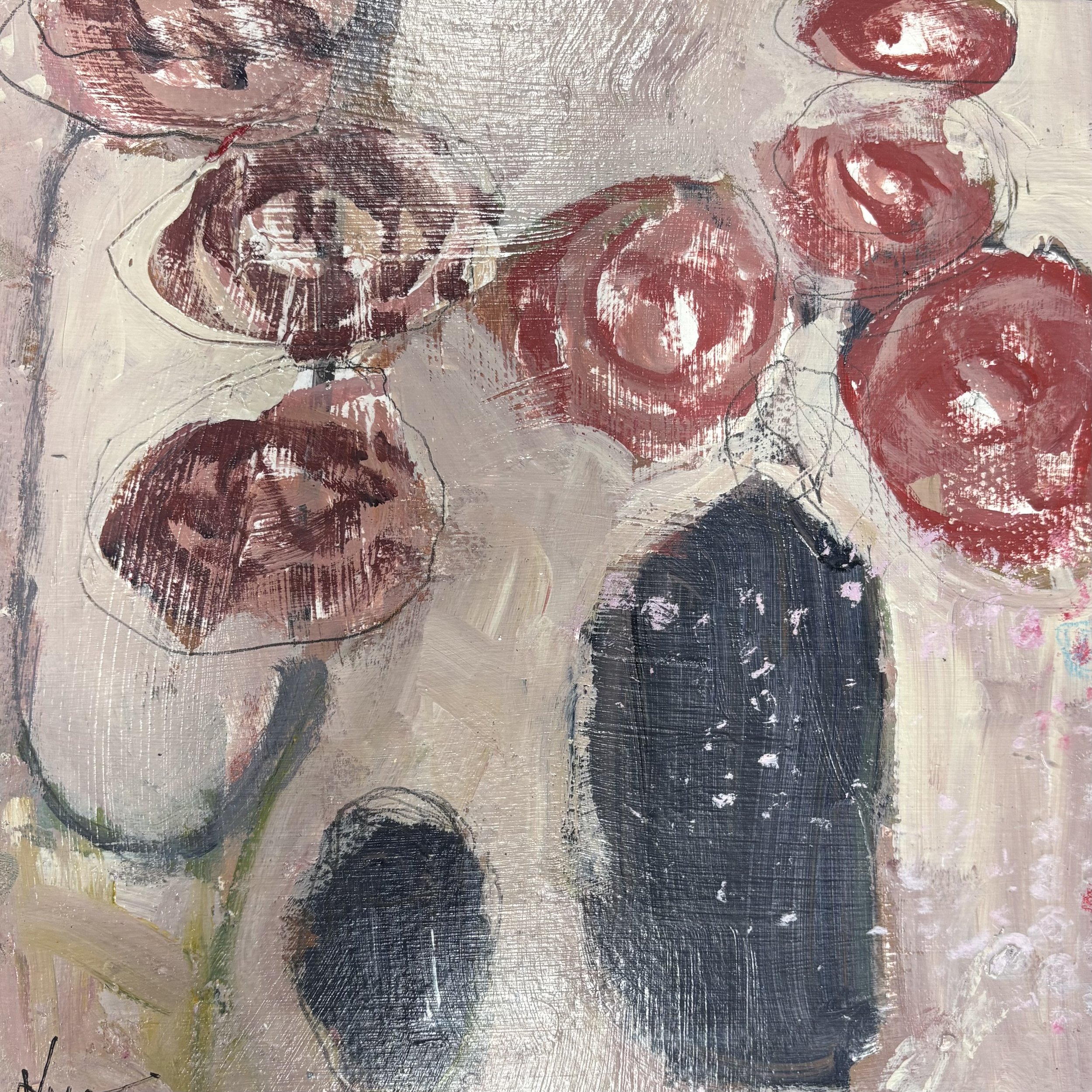 Plum and Rose - is a little gem that came about while being inspired by beautiful vases and purple flowers. 