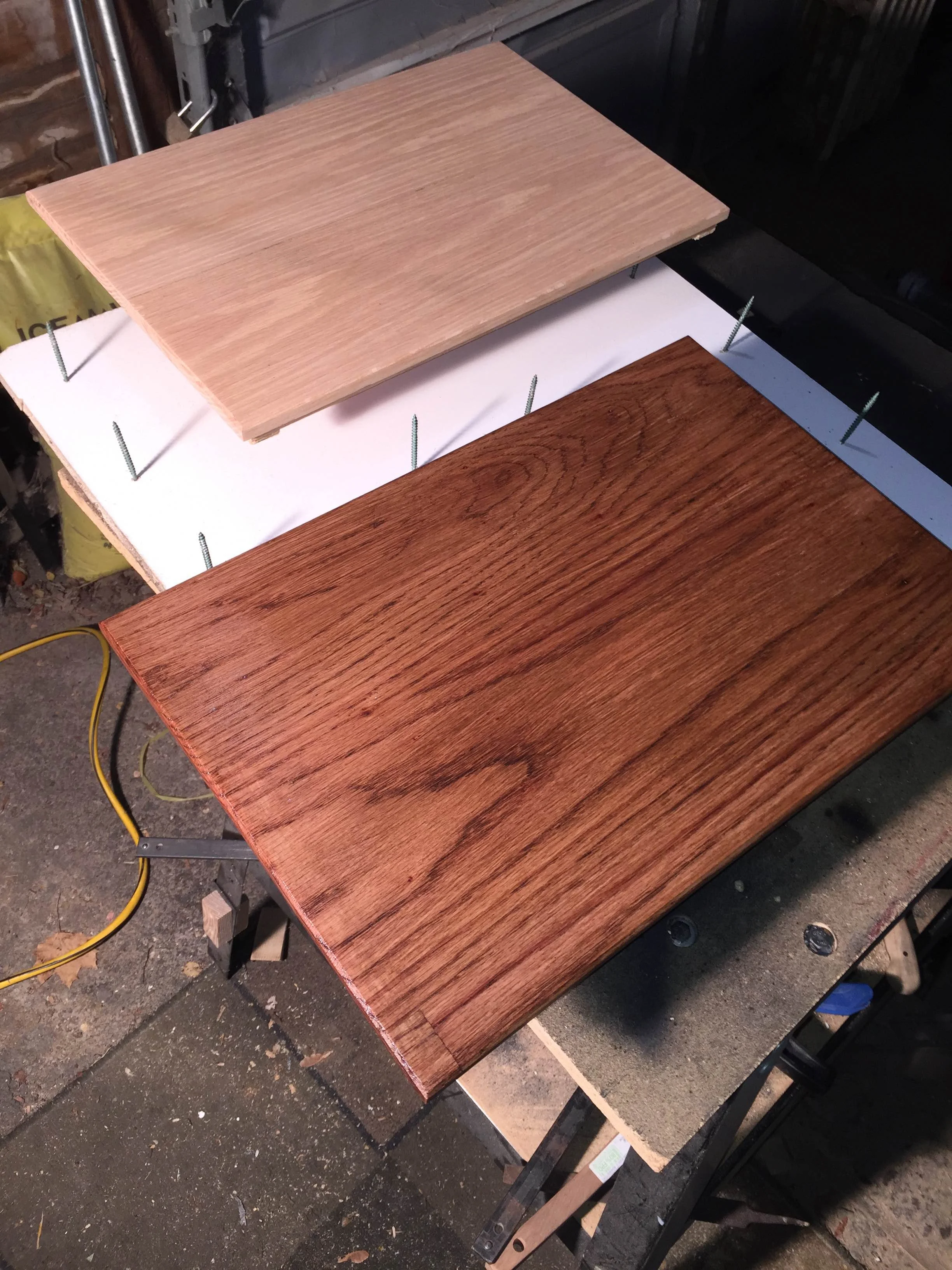 The addition of stain brings the wood to life, and is most often a sign that the end of the project is near.