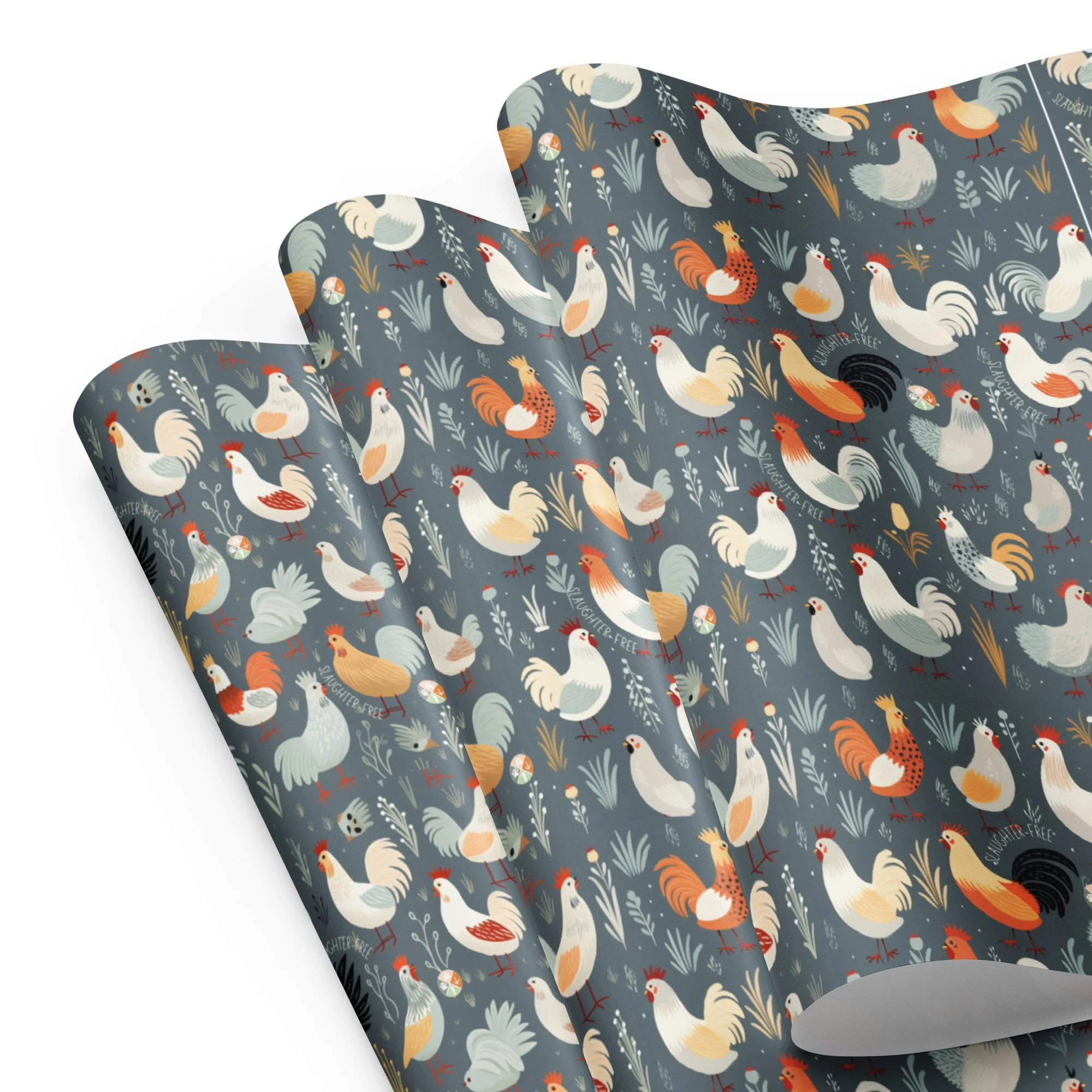Slaughter-Free Chickens Wrapping paper sheets โ Our Honor
