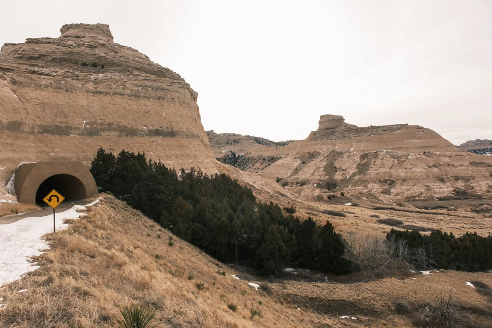 One of the many tunnels