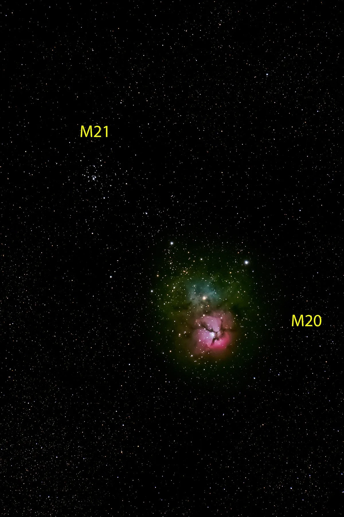 M20 & M21 in the same field of view