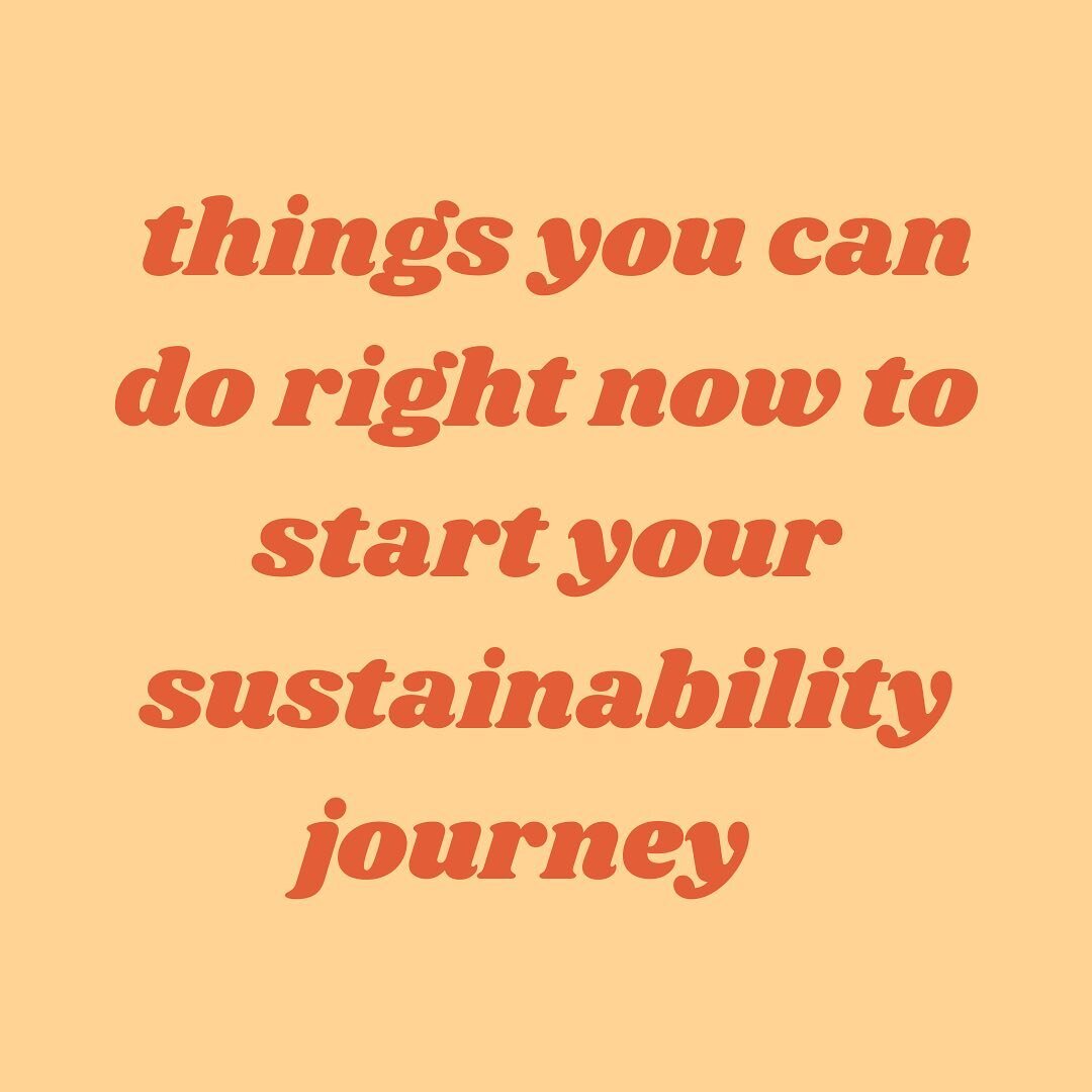 I decided to make a small post regarding ways to start your sustainability journey, since it can definitely feel overwhelming at times! Hopefully the few tips I&rsquo;ve given help you feel more confident about living a low waste lifestyle! 🥰 #susta