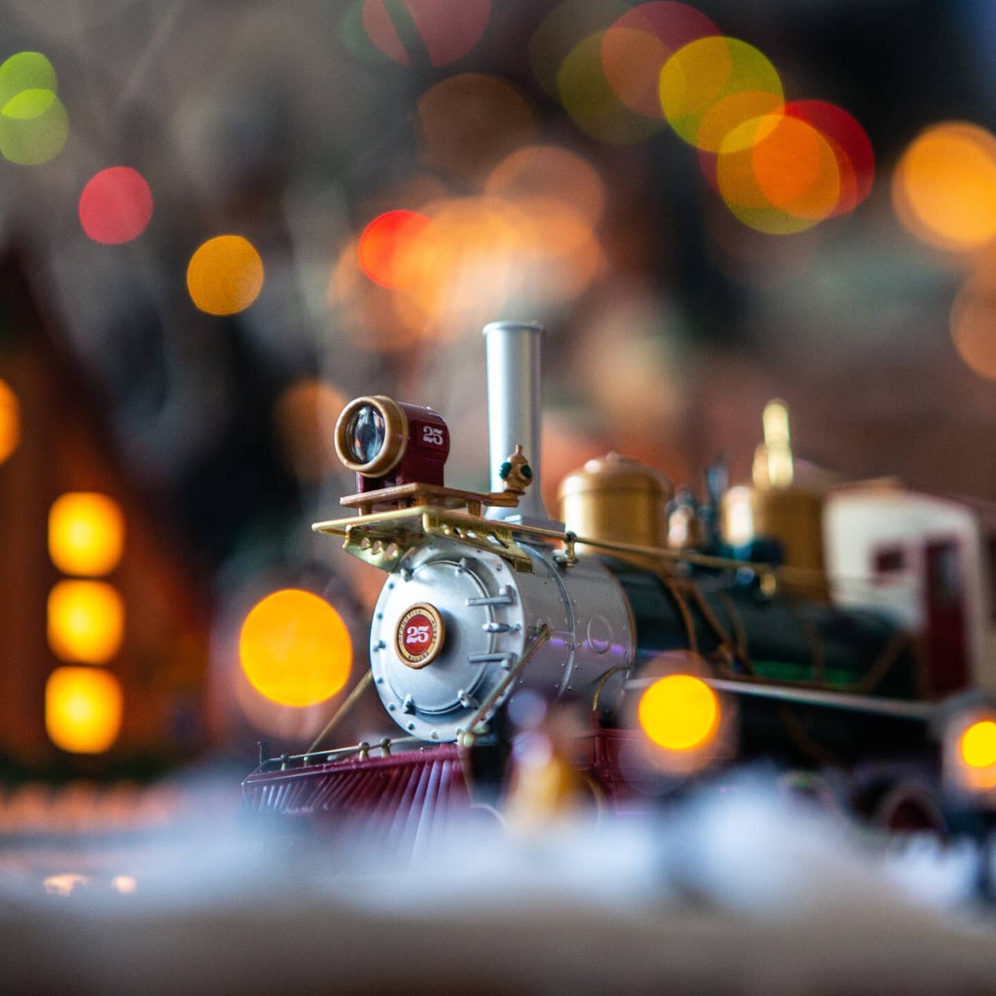 Christmas Train Models?

I'm not a big macro photography guy, but these were still fun shots to take. 

Jim Whitaker, a resident of Seal Beach, recreates his train set every year. He usually starts constructing his minature Christmas town in October,