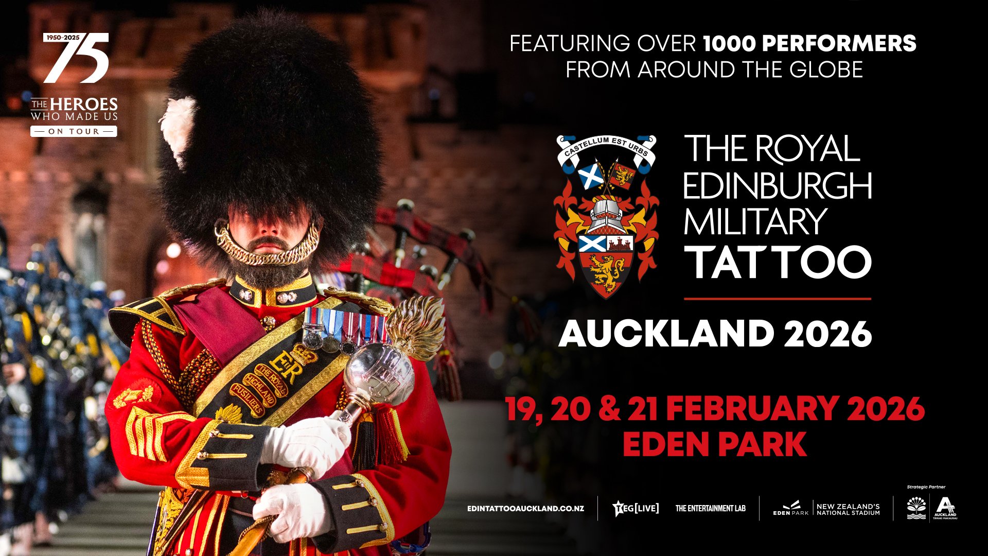 One of the world’s most spectacular and iconic live events, The Royal Edinburgh Military Tattoo, is set to dazzle Kiwi audiences in an unforgettable showcase when it comes exclusively, and for the first time ever, to Auckland in February 2026 in cele