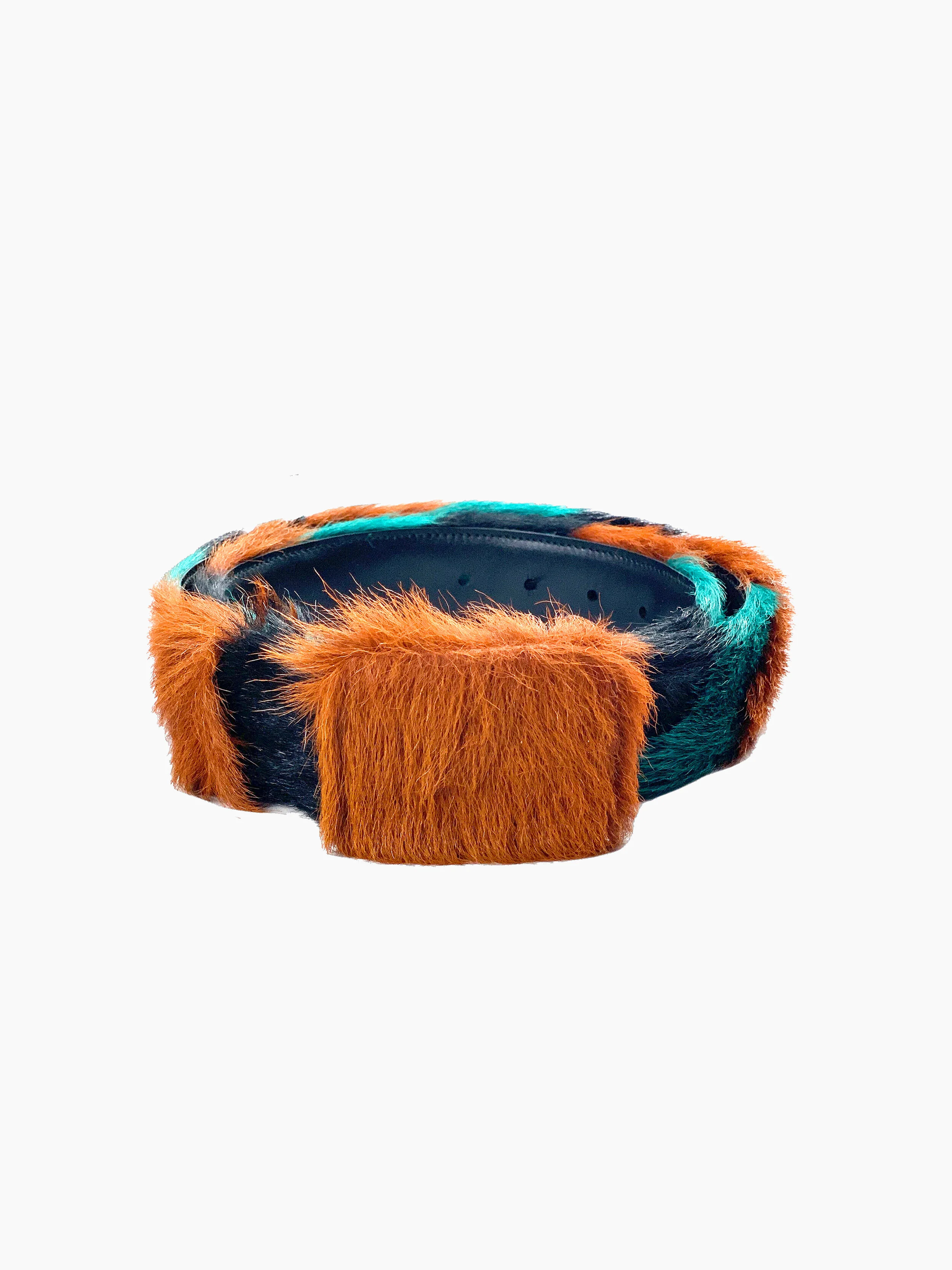 prada fur belt
