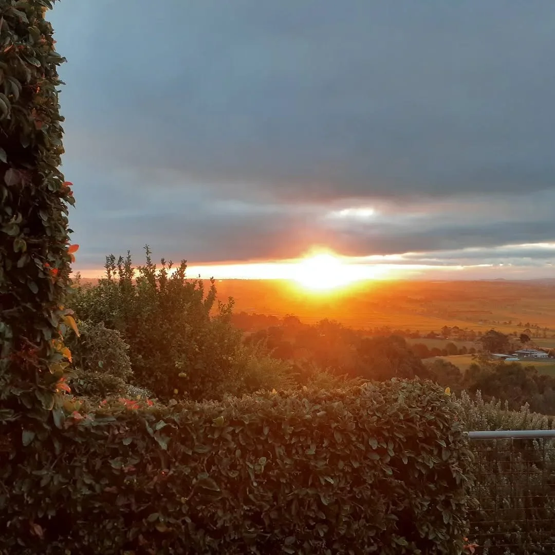 Glorious sunset over the farm after a picture perfect autumn day.