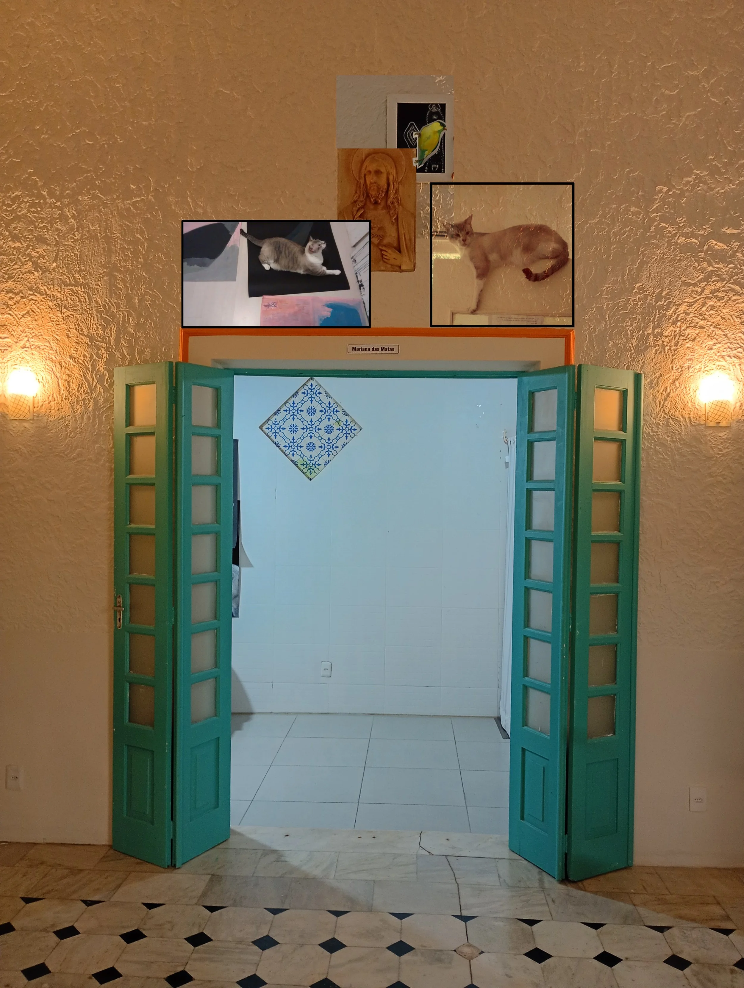  Estudo inicial para composição sobre a porta.  