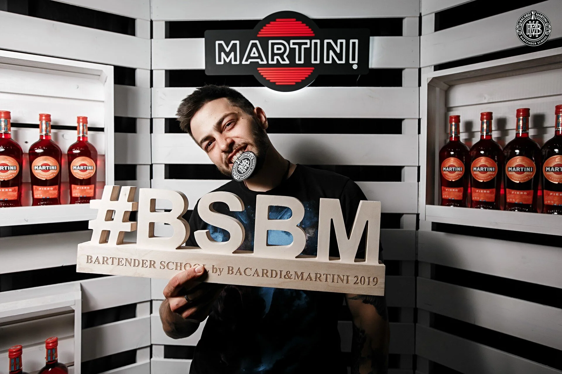 For events and photoshoots involving people we proposed reportage style photography. Each visual was marked with BSBM logo we have developed.