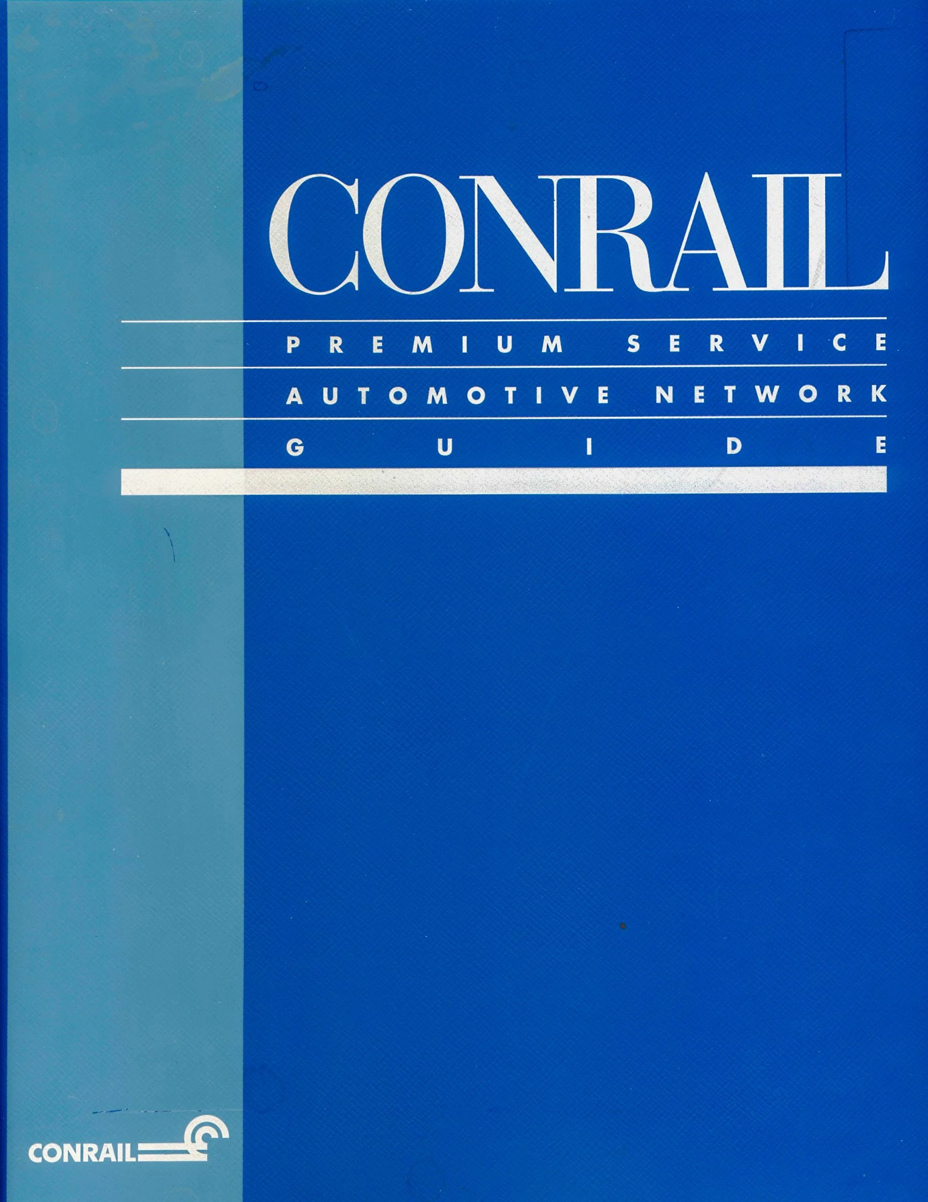 1990s Conrail Auto Service binder with just about everything you could want to know about the terminals in the network. Features car capacities and simplified track diagrams.