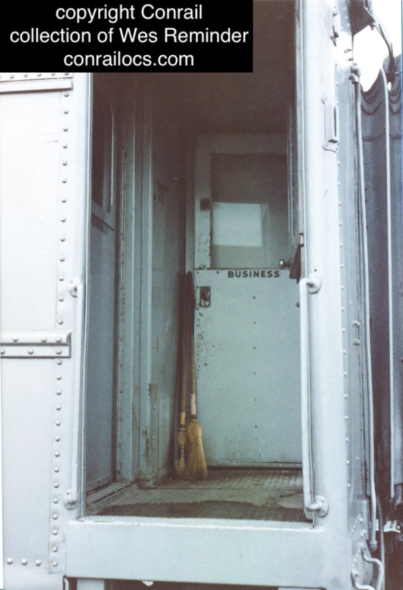 ATSF 55 "Business" car decal on door