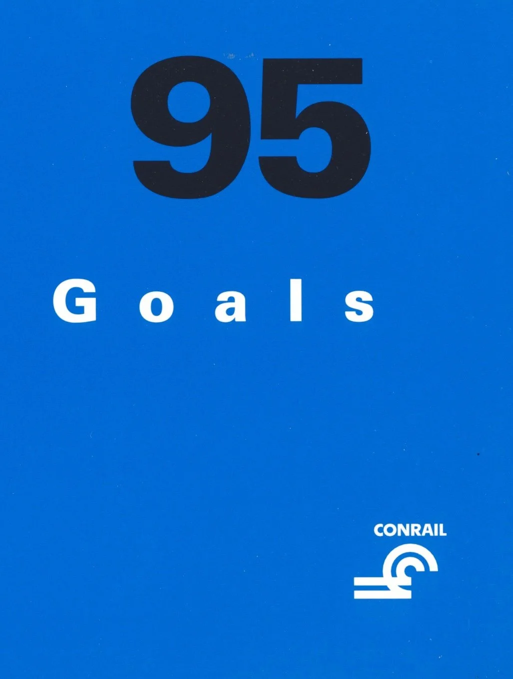 Conrail Corporate Goals 1995, Third Quarter - The Conrail Corporate Goals booklet for the third quarter of 1995 is a booklet outlining the company’s five corporate goals. Using a range of performance measures and progress indicators, the booklet repo