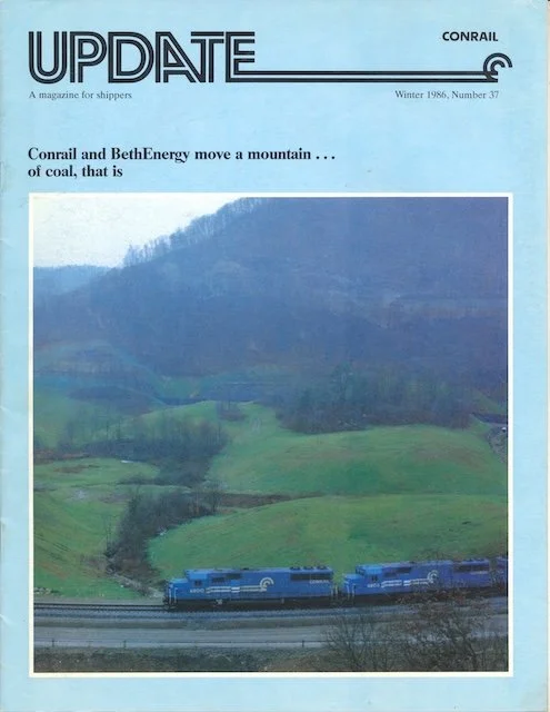 Conrail Update - No. 37, Winter 1986 - Conrail and BethEnergy, Conrail expands sales department, Conrail Boxcar Connection, and more.