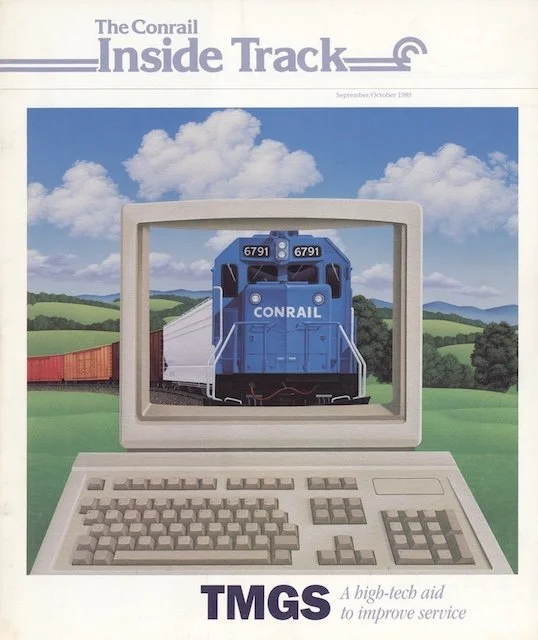 Conrail Inside Track September/October 1989 - Traffic Movement Graphics System ( TMGS), 1989 Safety Congress recommendations, Conrail's Cleveland Oil Control Lab, new ads, and more. 
