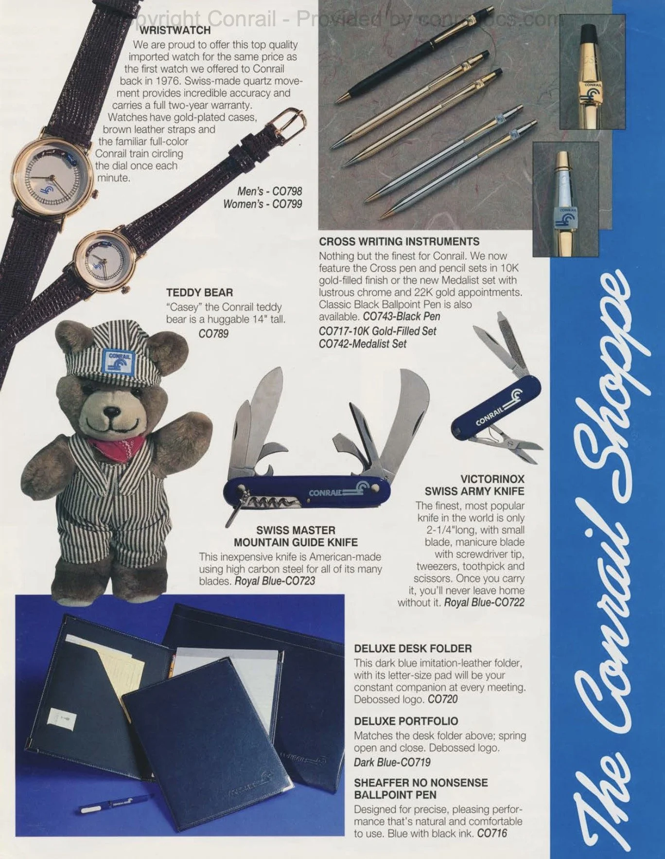 A later edition of the Conrail Shoppe was sent to me by Conrail in the late 1990s. I believe I ordered a jacket, but unfortunately, I no longer have it. 