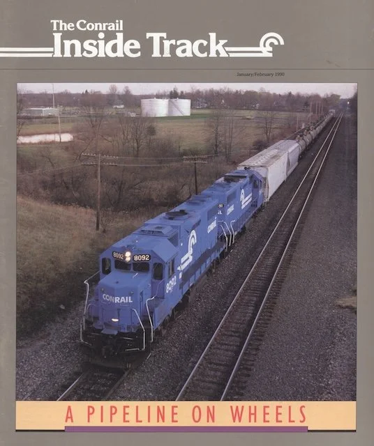 Conrail Inside Track January/February 1990 - Quaker State refinery business, police on the train, and more. 