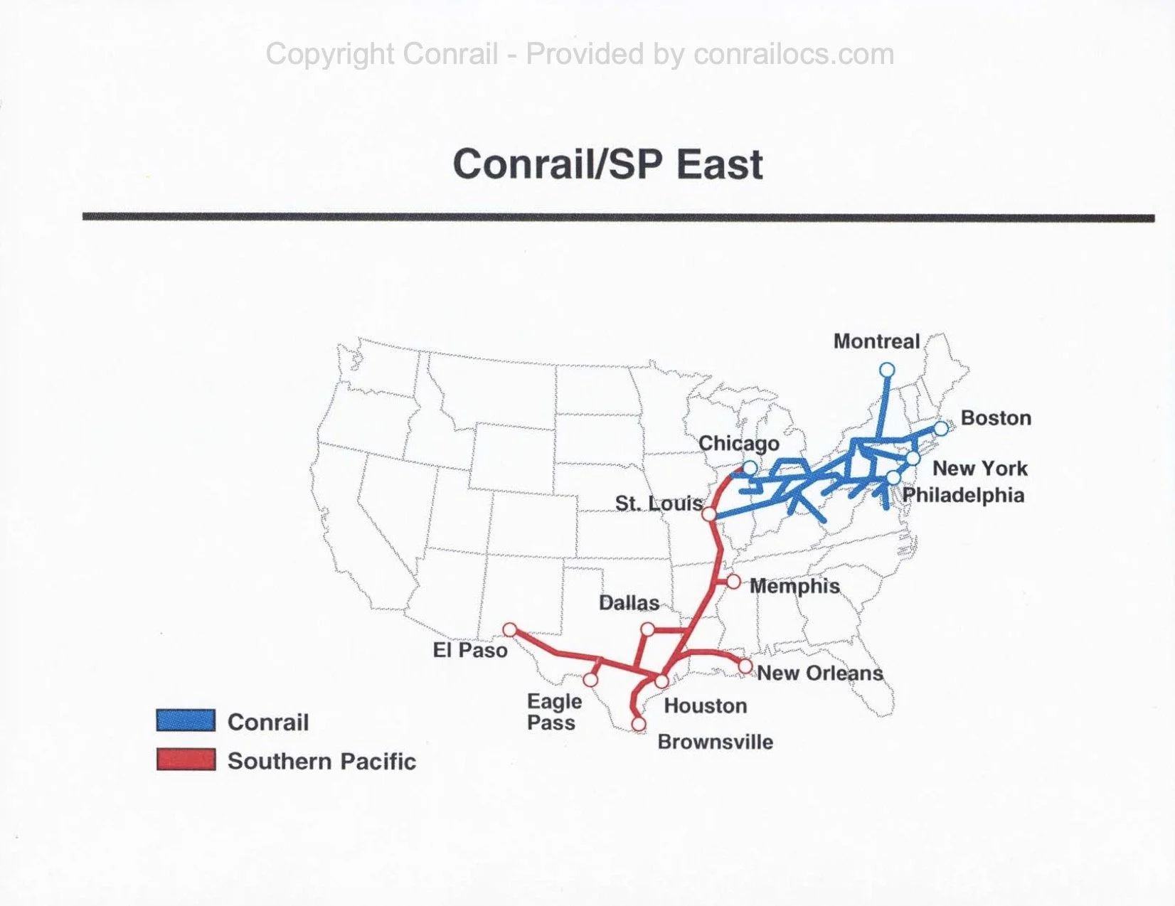 In an attempt to expand its network and prevent potential acquisition, Conrail sought to acquire a portion of the Southern Pacific Railroad. Unsurprisingly, Union Pacific opposed Conrail’s proposal. This likely marked the turning point for Conrail, l