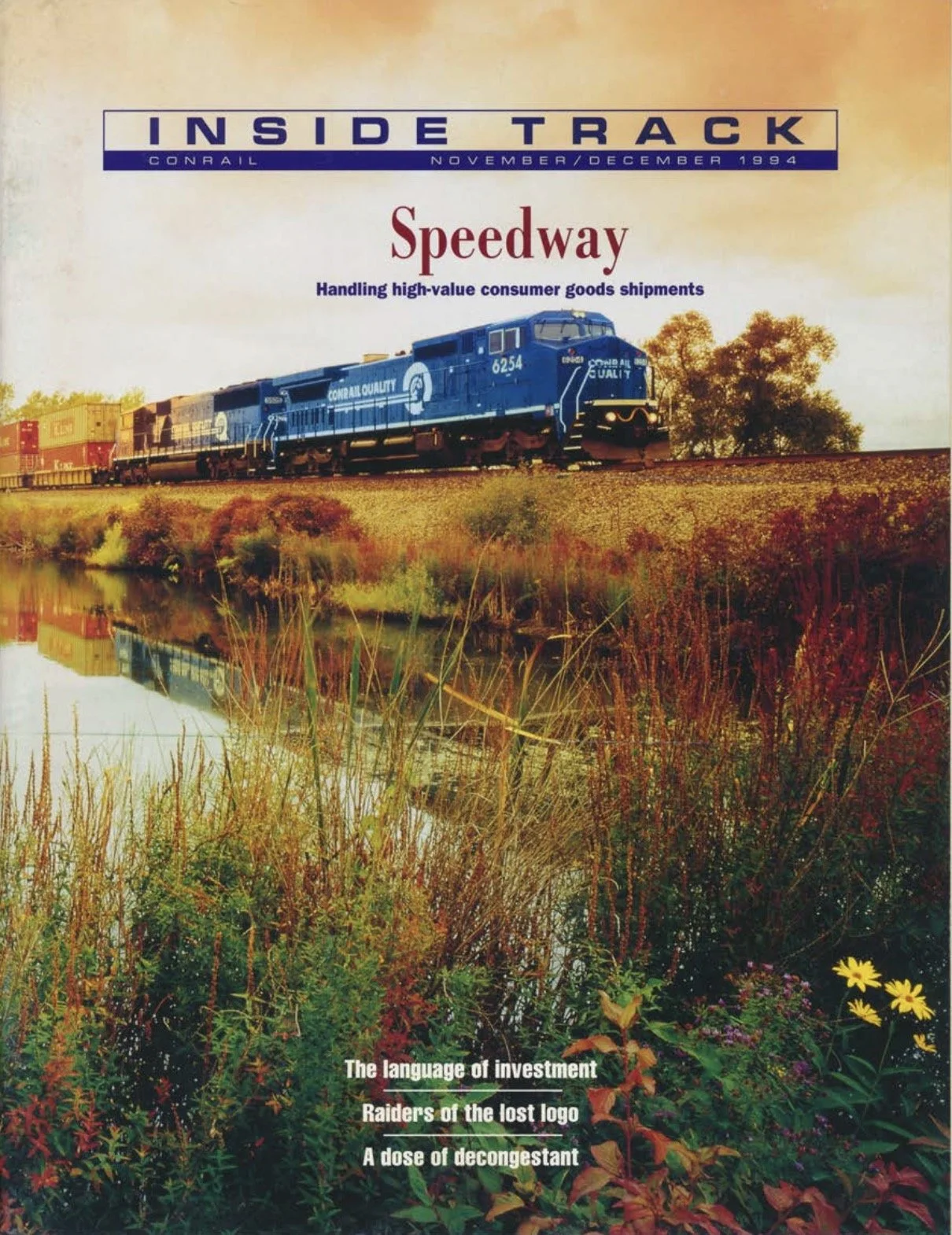 November/December 1994 - How Conrail shapes services, Airline Terminal Grand Opening, and more.
