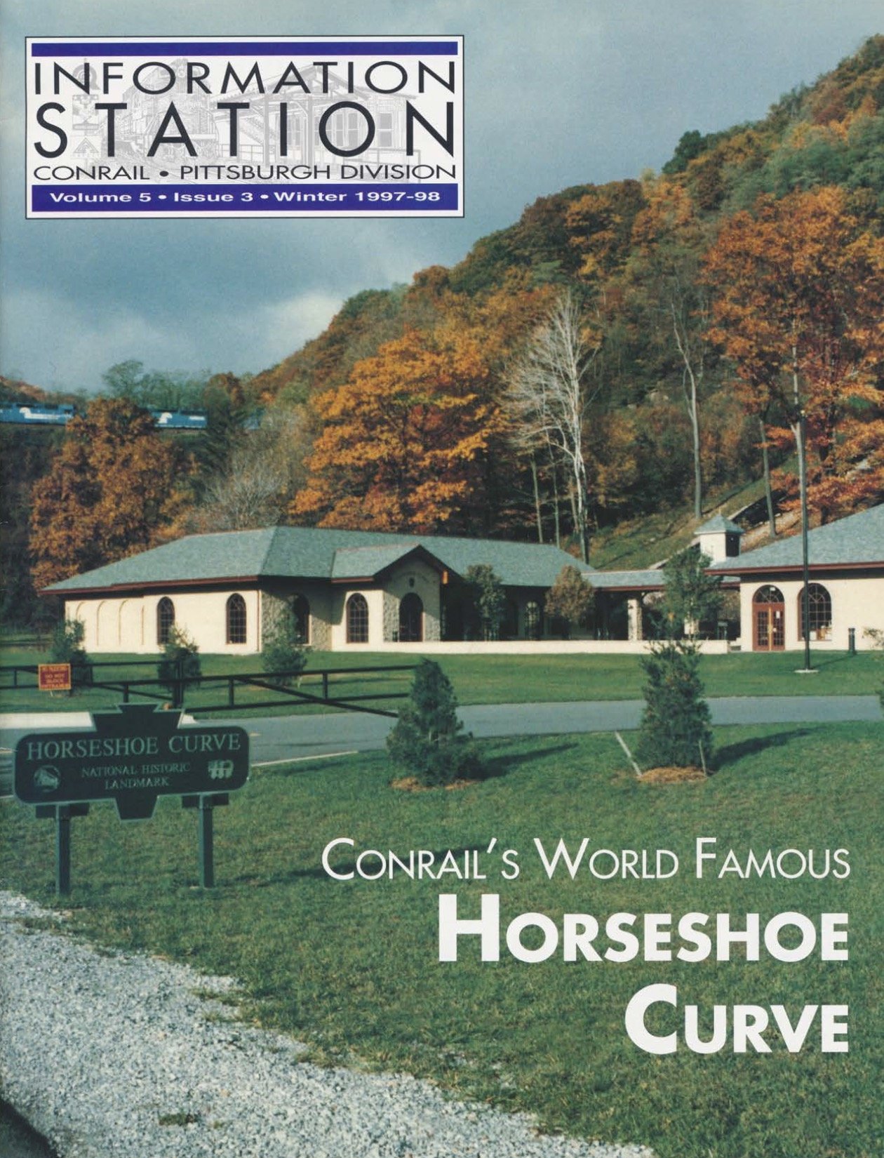 Volume 5 Issue 3, Winter 1997-1998 - Horseshoe curve, Altoona Railfest 1997, history of the Juniata Locomotive Shops, Conrail Operation Lifesaver train, and more. 
