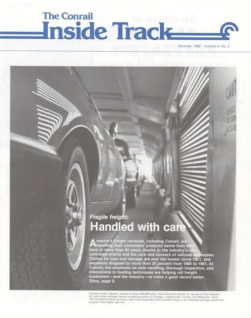 Conrail Inside Track Volume 4, No. 2, Summer 1982 - Conrail damage prevention, locomotive fueling, Conrail 20 Technical Services Laboratory, second phase of ad campaign, and more. 