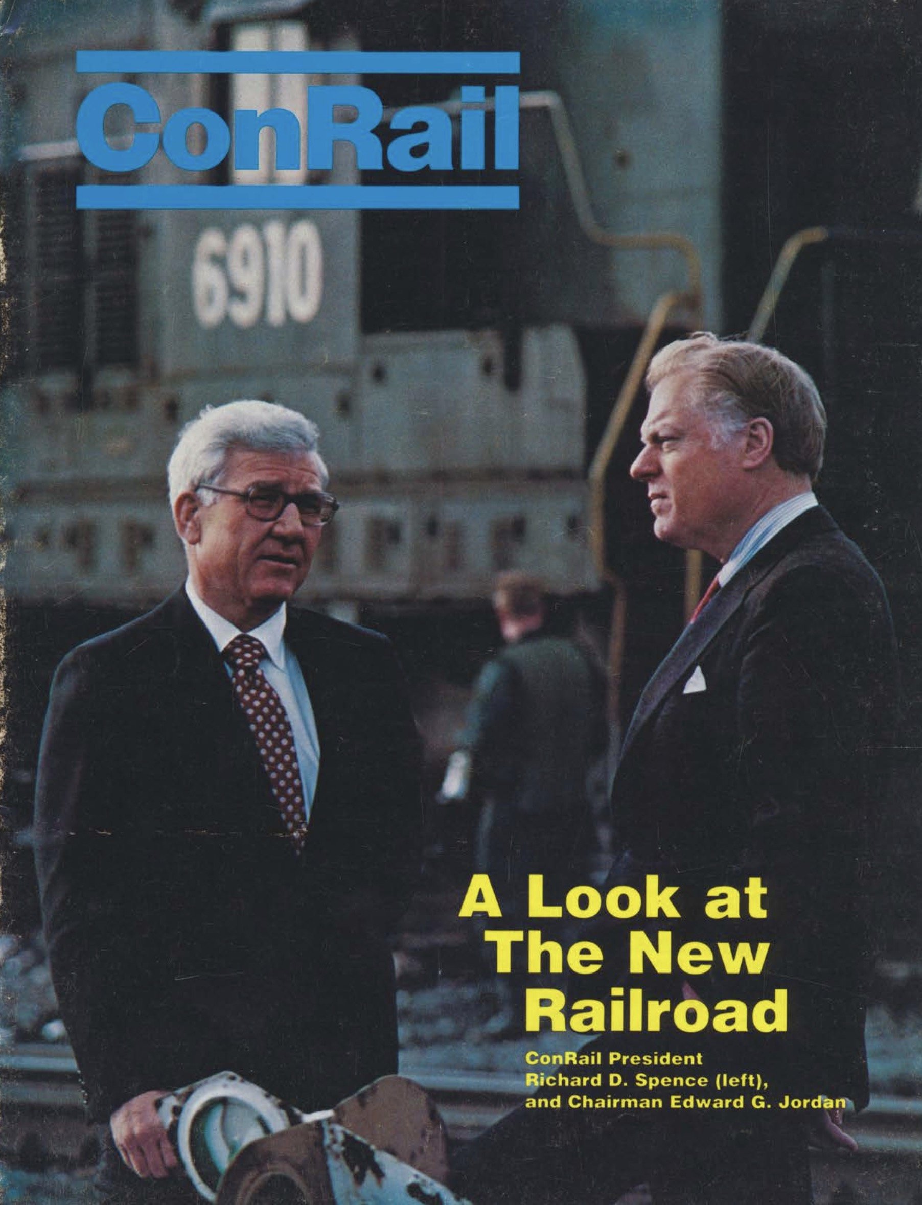 The first Conrail magazine - Volume 1, Issue 1, April 1, 1976 - A look at the new railroad, its management team, and start-up from its Philadelphia headquarters. 
