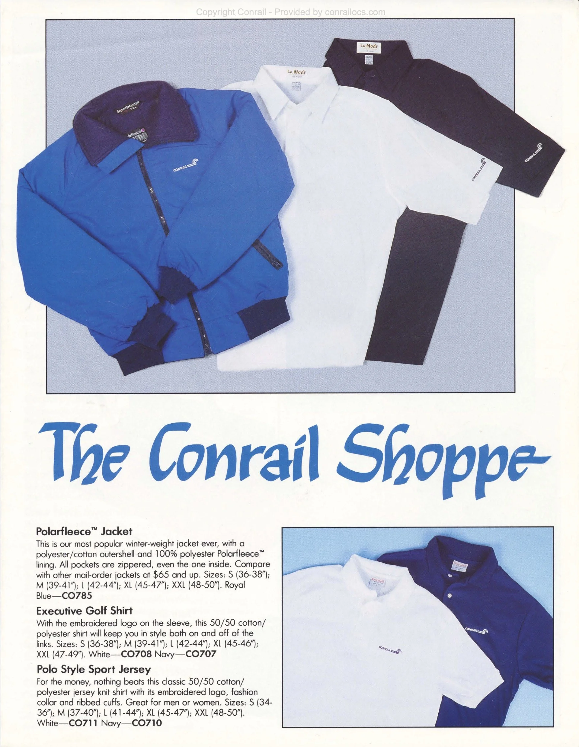 The Conrail Shoppe catalog was used by employees, customers, and the public. Many of the items that were given away on Conrail's OCS train were ordered (and customized) from these catalogs. 