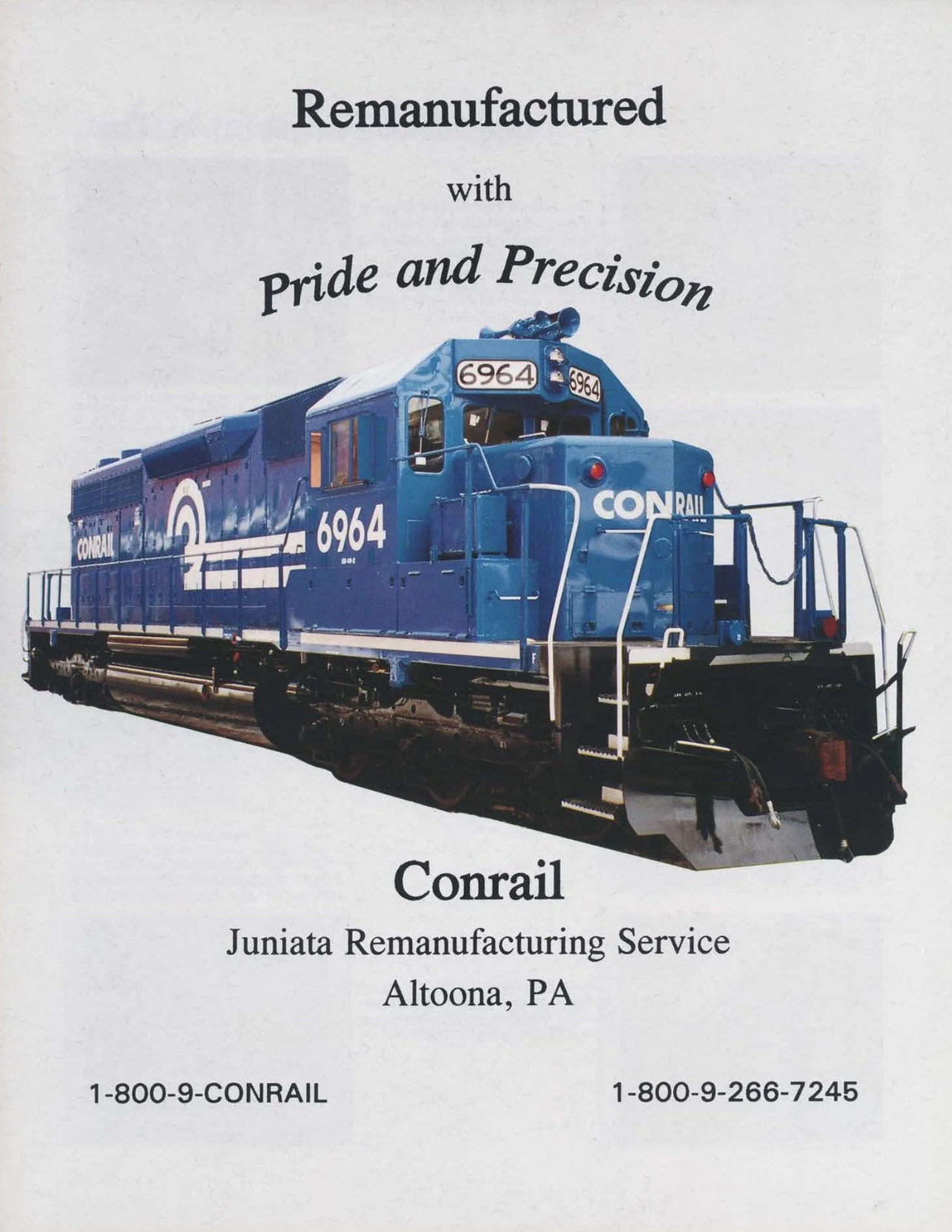 Conrail Remanufacturing Services created a brochure during the conversion of SD40s to SD40-2Rs. 