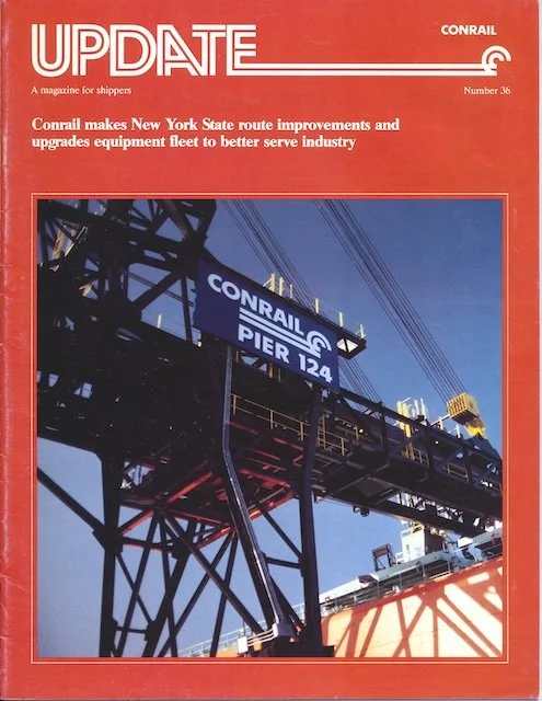 Conrail Update - No. 36 - Conrail route and equipment improvements, expanded network for lumber and wood products, momentum builds for INDEPENDENT CONRAIL, record year for Conrail's Pier 124, and more.