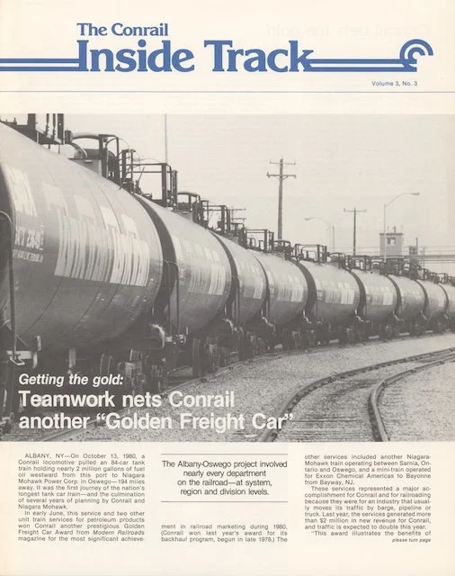 Conrail Inside Track Volume 3, No. 3, 1981 - Conrail gets the gold, new wristwatch available from the Conrail Shoppe, shortlines, and more. 