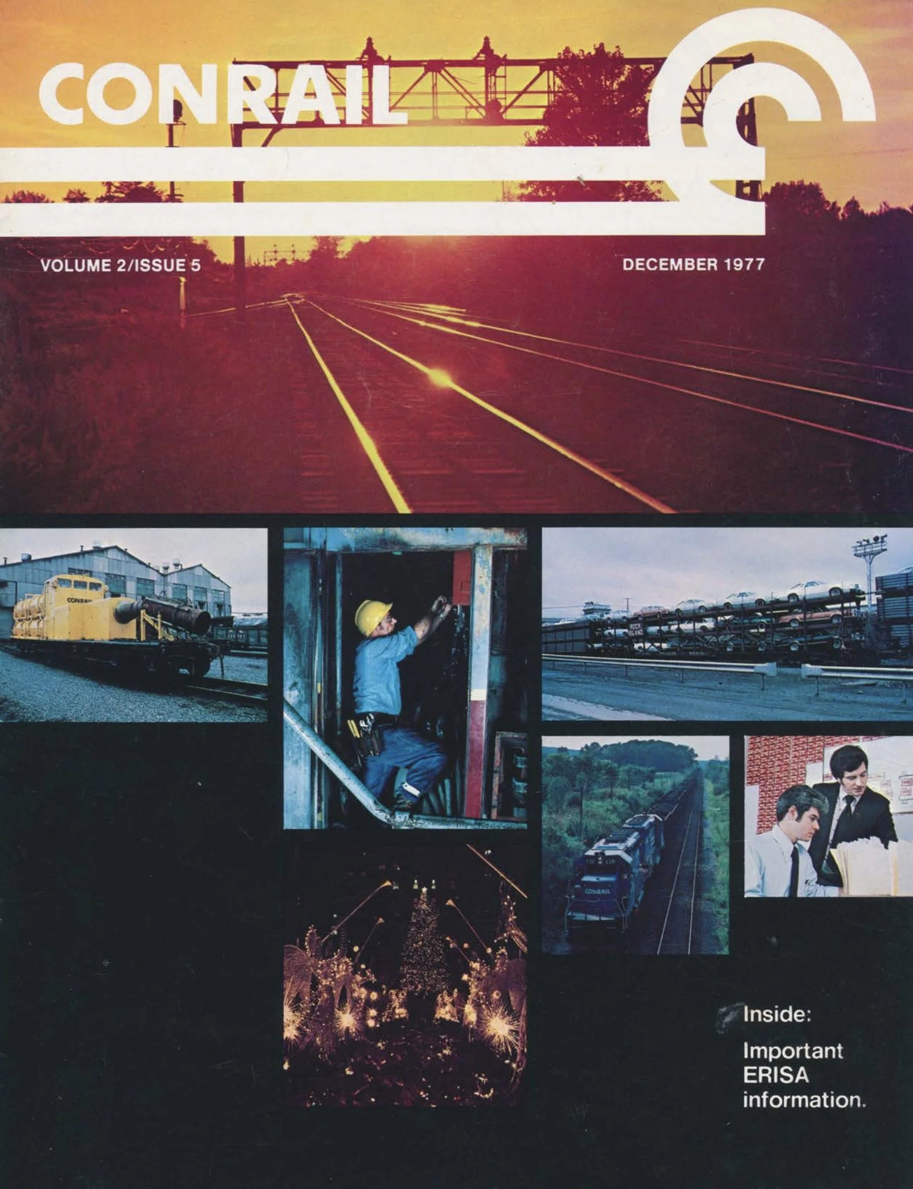 Volume 2, Issue 5, December 1977 - Conrail employee photo contest winners, the blackout of 1977, the move to more reliable motive power, and more. 