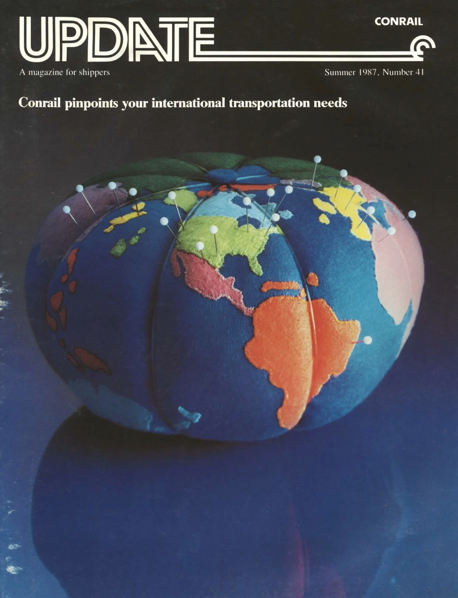 Number 41, 1987 - International transportation, boxcar pooling, managing Conrail locomotives, the move to Philadelphia's Liberty Place, and more.