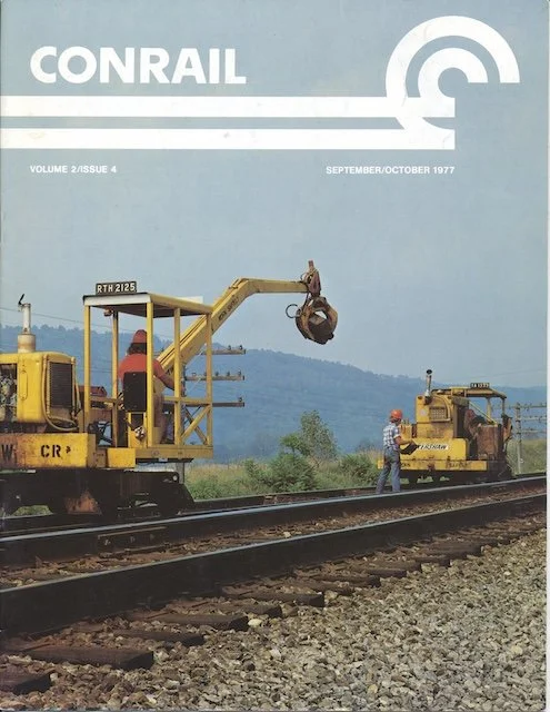 Conrail Magazine Volume 2, Issue 4, September/October 1977 - Conrail half-year report, Johnstown 1977 flood, $7.28 million rehabilitation of Southern Tier main line, and more. 