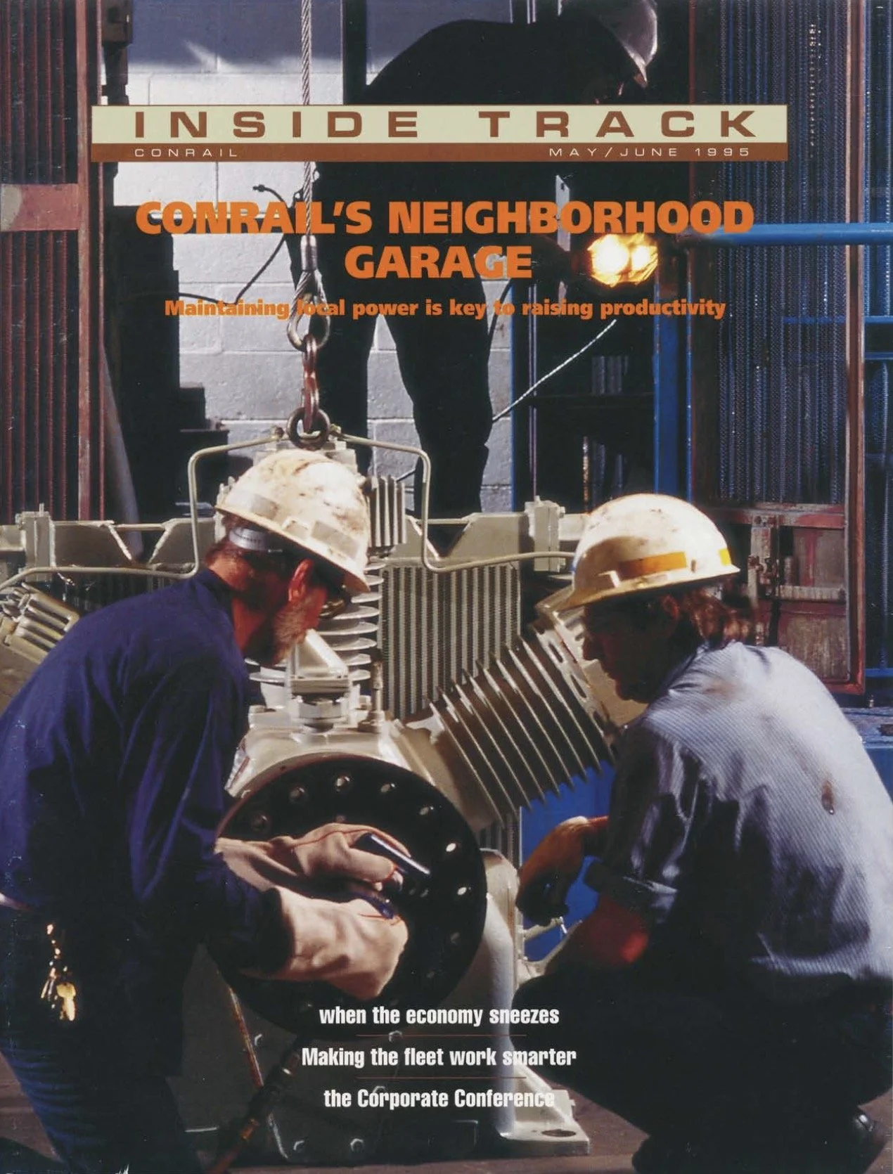 May/June 1995 - Locomotive utilization, a first look at Conrail's SD80MAC paint scheme, and more.