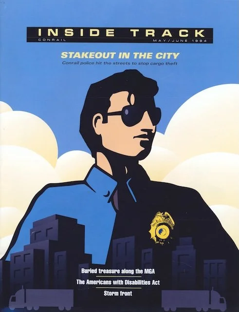 Conrail Inside Track May/June 1994 - Conrail's MGA coal (former Monongahela Railroad), Conrail Police cargo thieves sting, 1994 winter storms, and more.