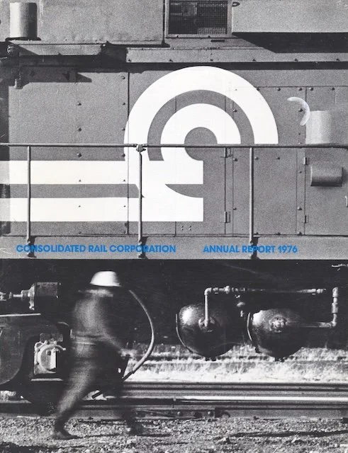 Conrail Annual Report 1976 - The first annual report of the Consolidated Rail Corporation documents the turbulent beginnings of Conrail as a newly formed railroad. Created under the Regional Rail Reorganization Act of 1973 and the Regulatory Reform A