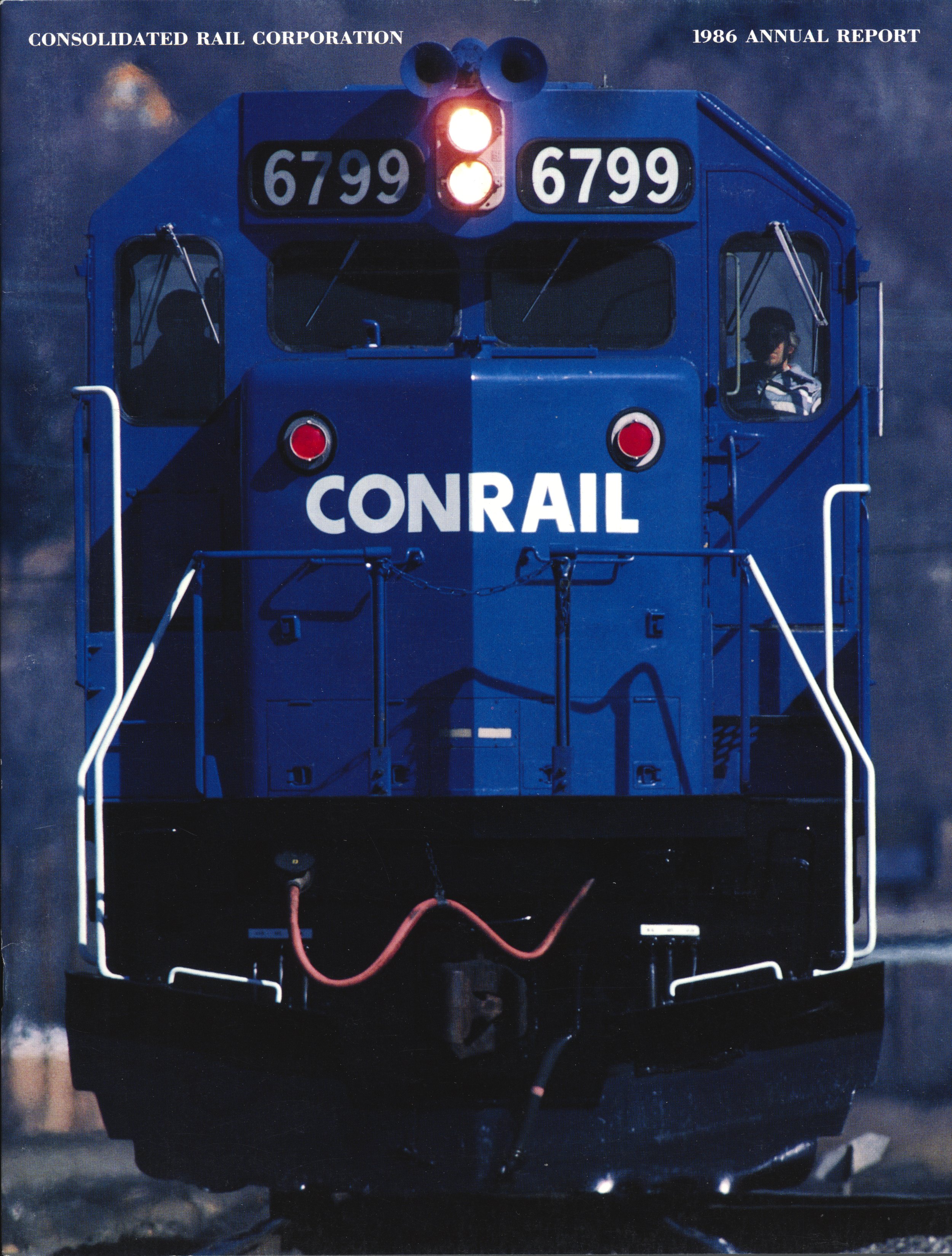 Conrail Annual Report 1986 - Designed in an attractive magazine format, the 1986 Conrail Annual Report combines professional photography with feature articles that showcase the railroad’s services and customer base. The report references notable cust