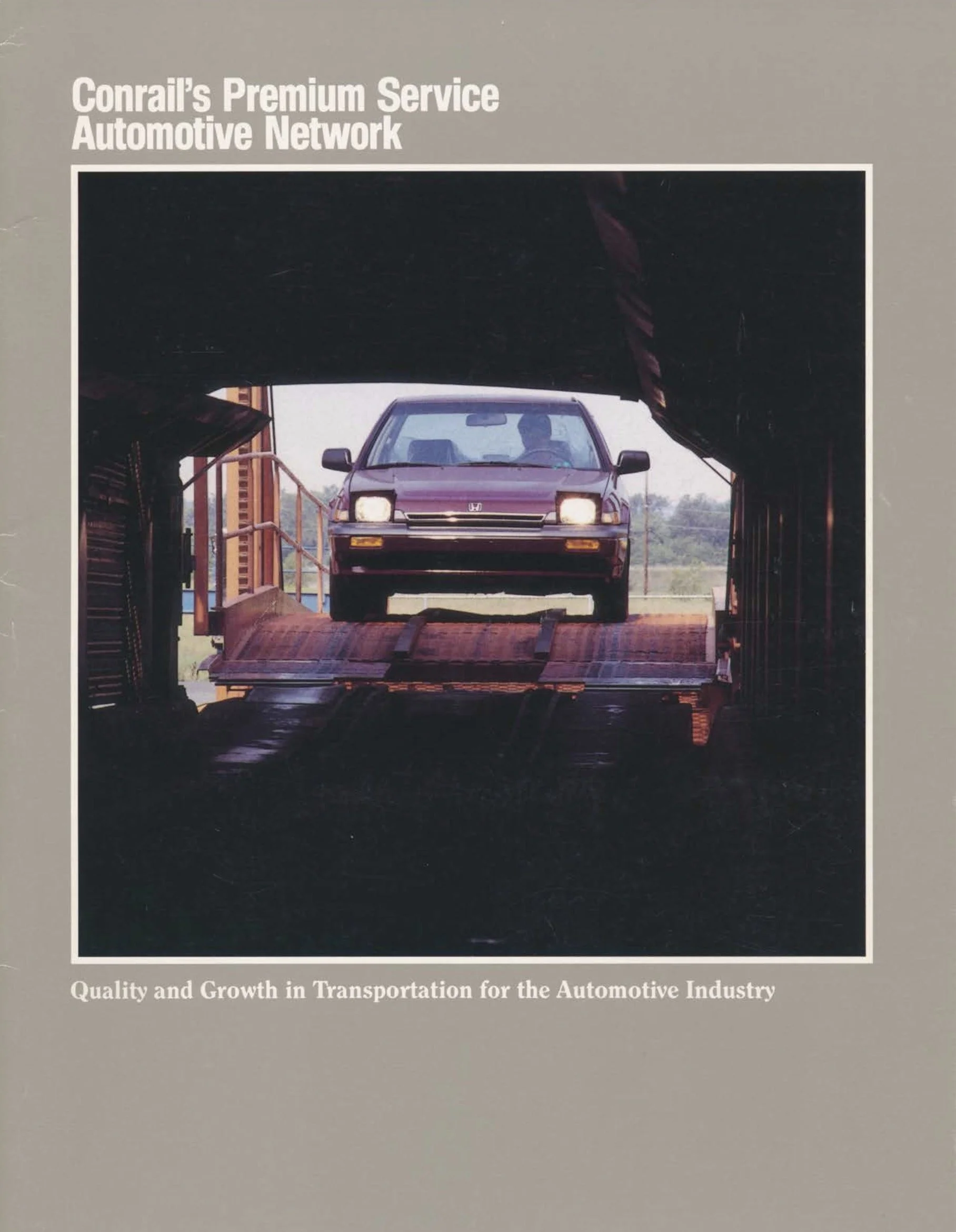 The 1986/1987 Conrail Premium Service Automotive Network Brochure provides some information about Conrail’s autorack fleet and showcases great photographs of the equipment and facilities. 